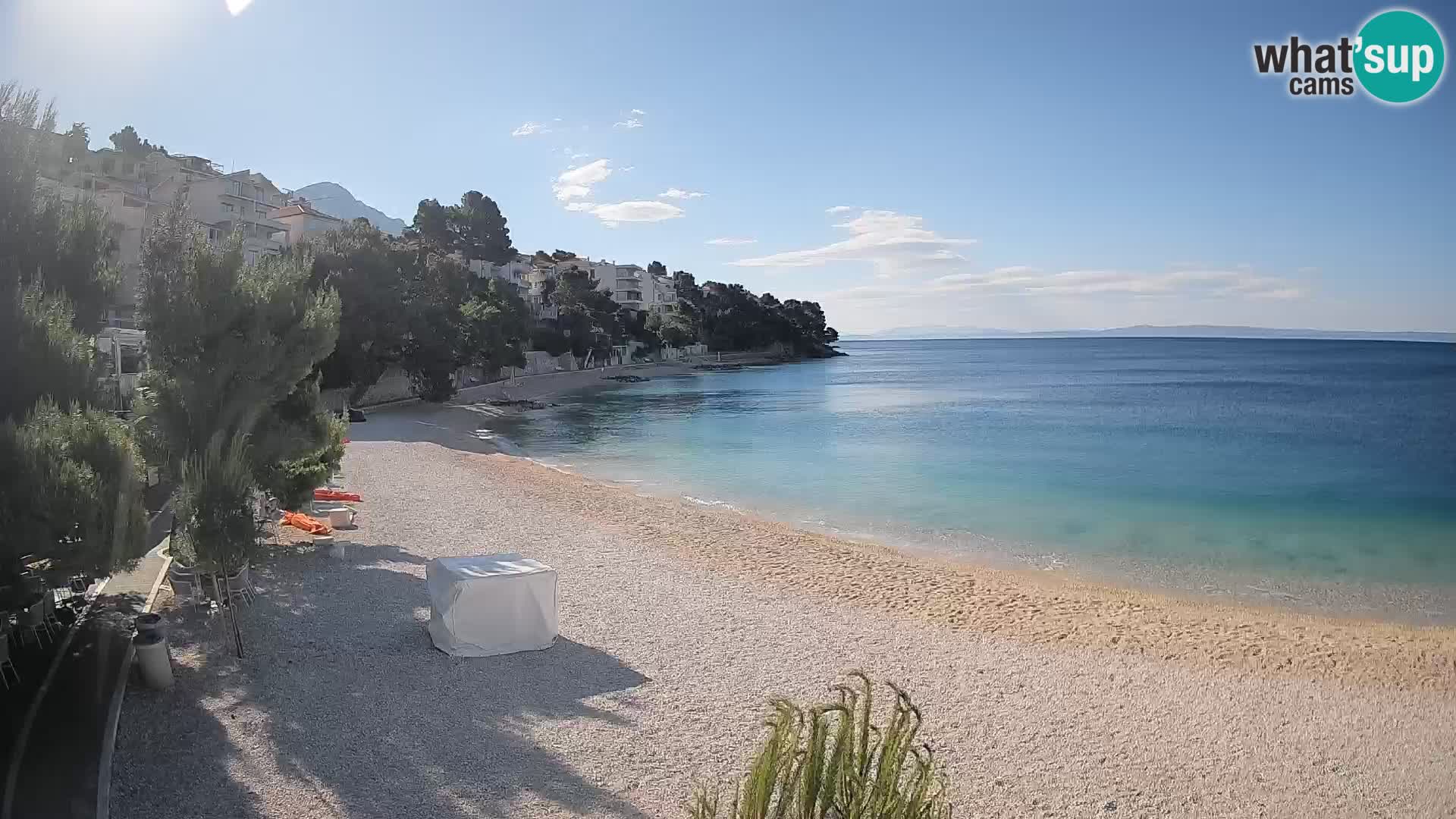 Webcam Playa Lučica Brela – Vista en directo de la costa adriática