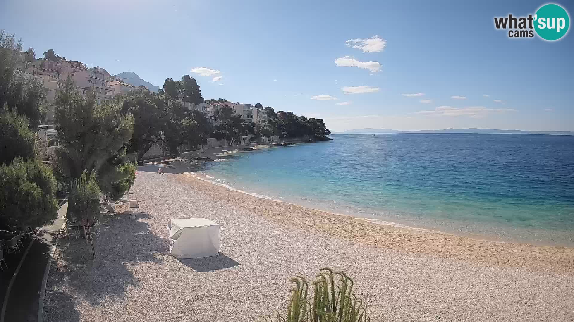 Webcam Playa Lučica Brela – Vista en directo de la costa adriática