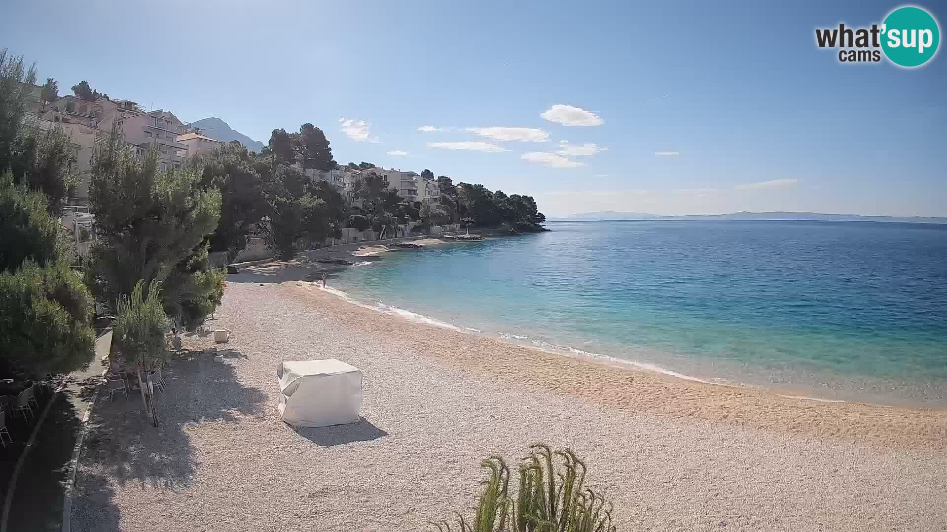 Webcam Plage Lučica Brela – Vue en direct sur la côte adriatique