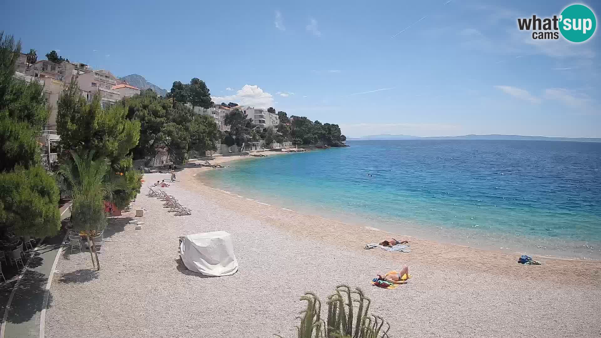 Webcam Lučica Beach Brela – Live View from the Adriatic Coast