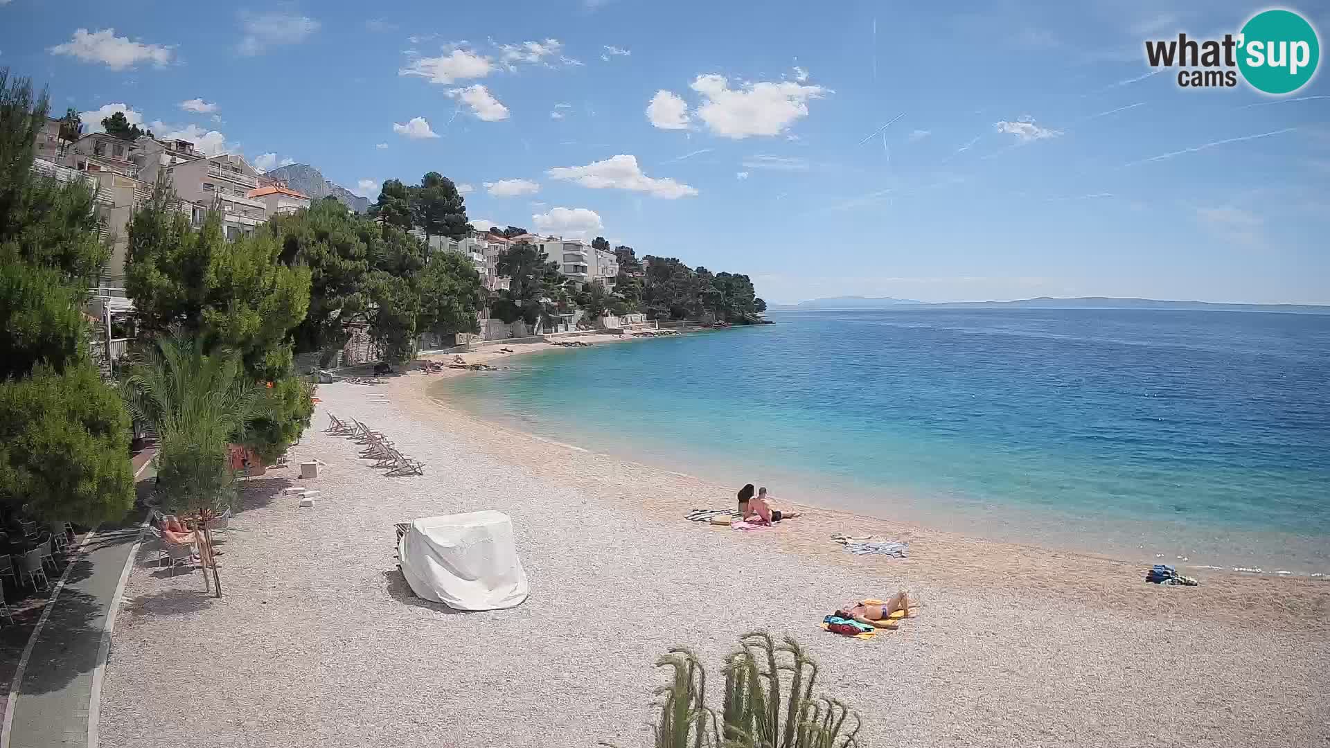 Webcam Lučica Beach Brela – Live View from the Adriatic Coast