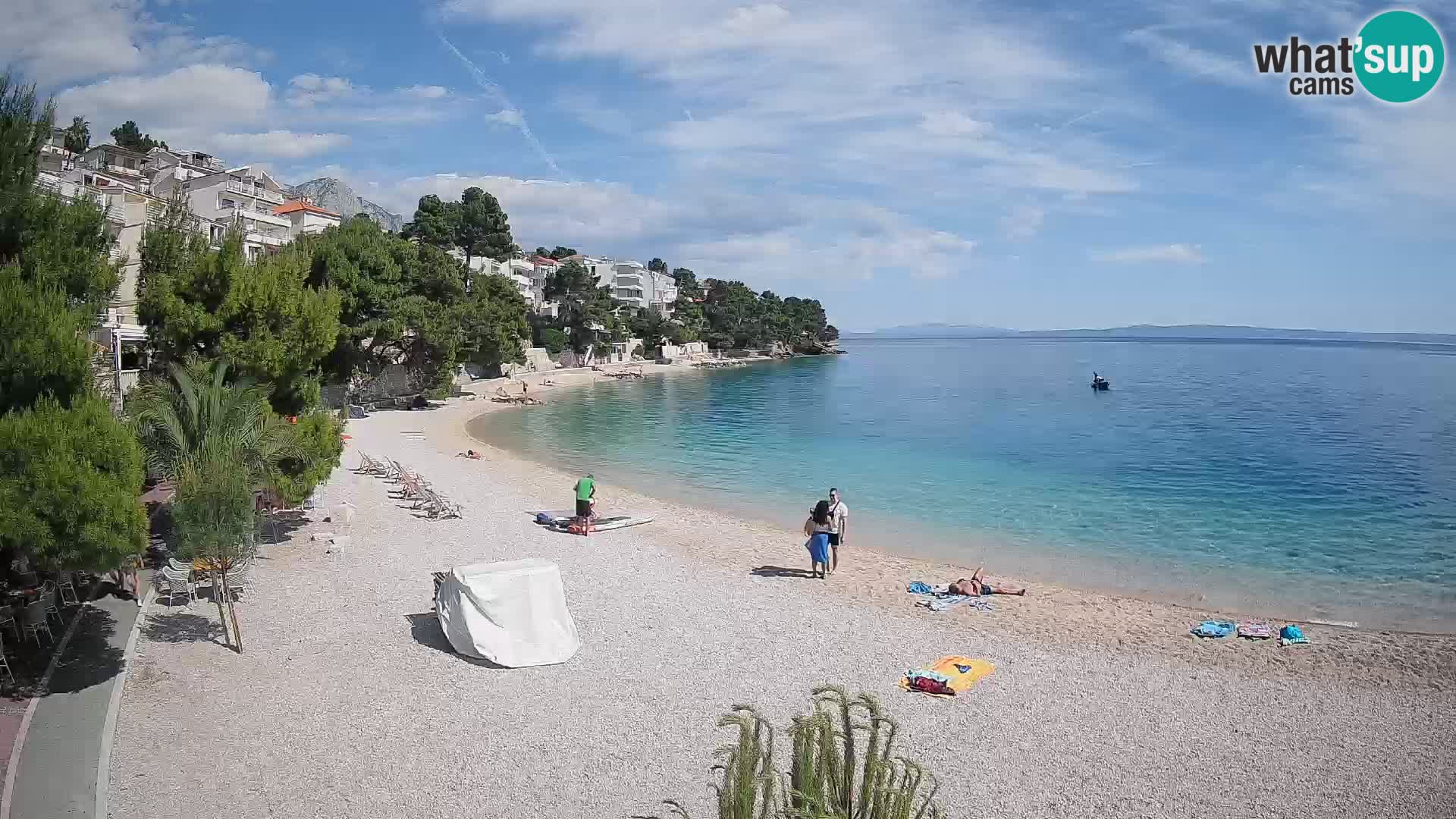 Webcam Plage Lučica Brela – Vue en direct sur la côte adriatique