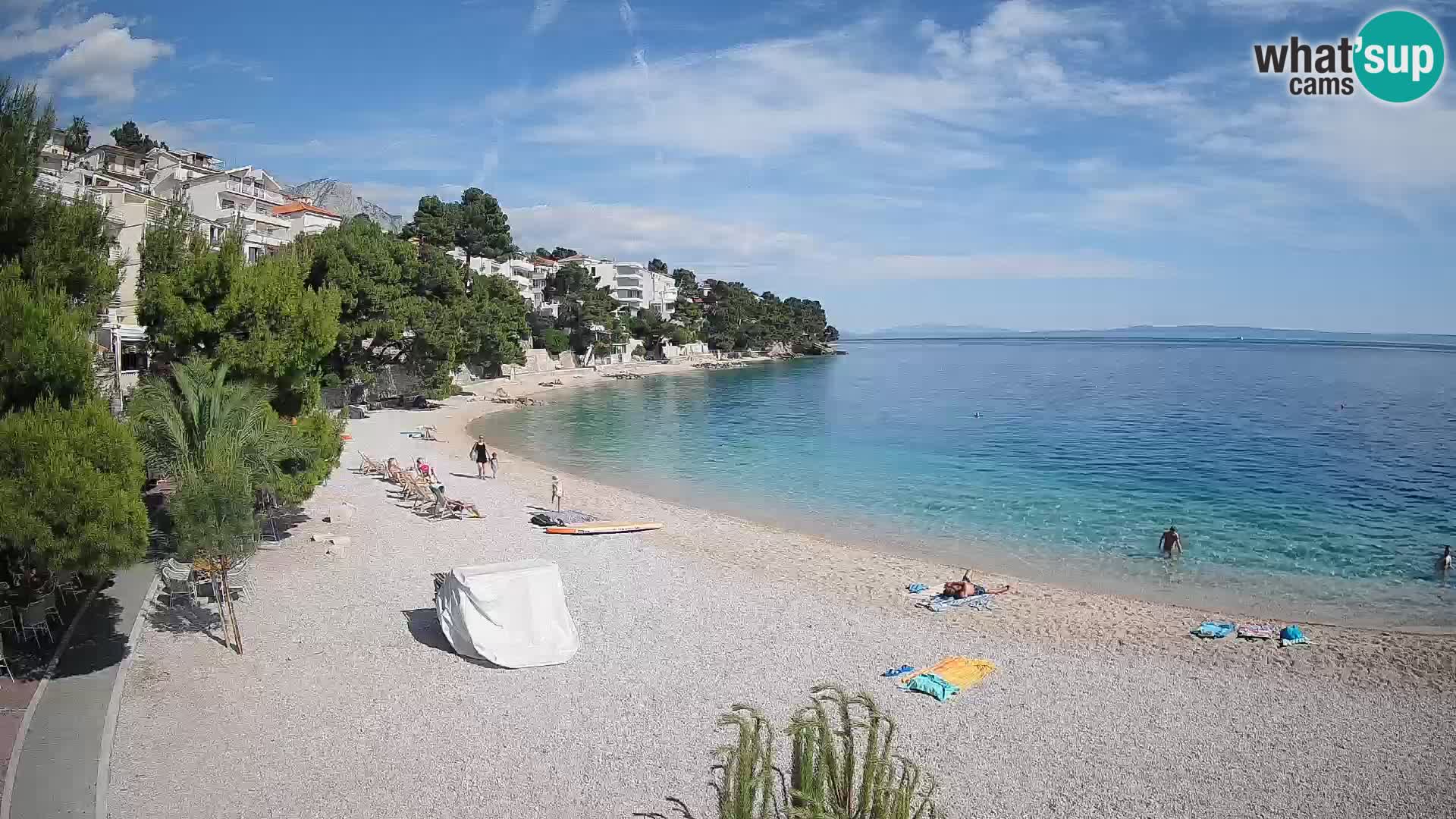 Webcam Playa Lučica Brela – Vista en directo de la costa adriática