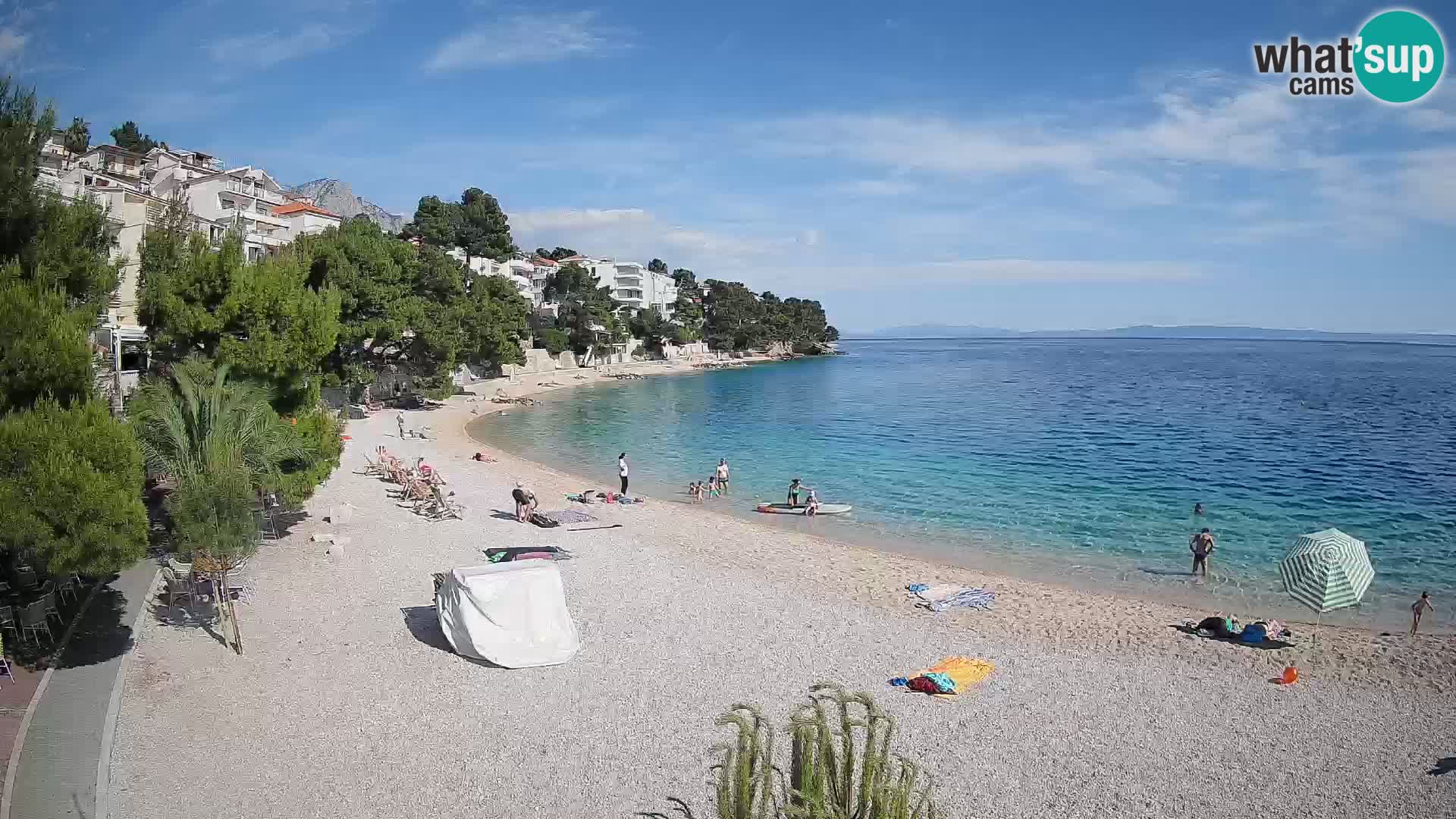 Webcam Lučica Beach Brela – Live View from the Adriatic Coast
