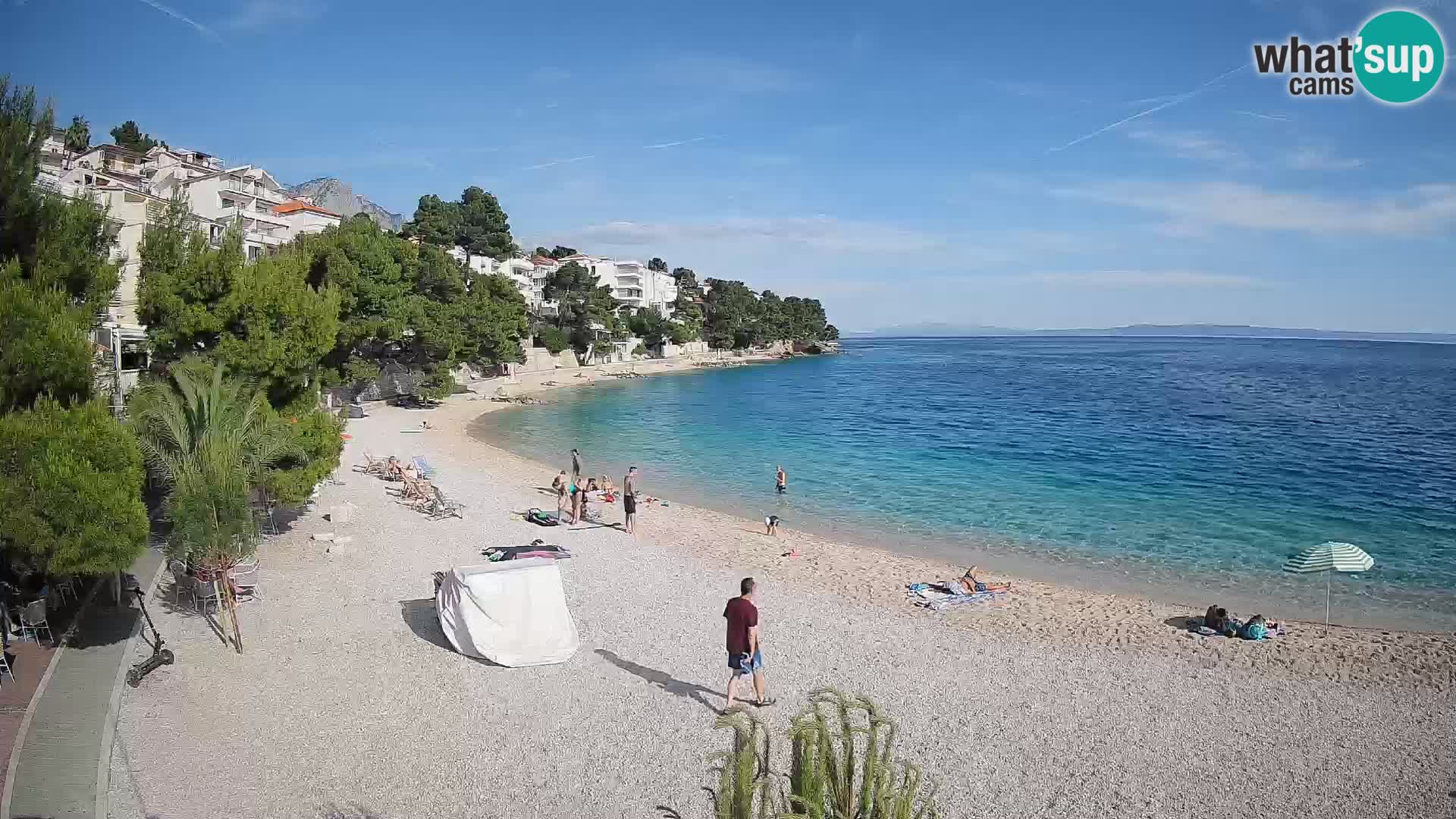 Webcam Playa Lučica Brela – Vista en directo de la costa adriática