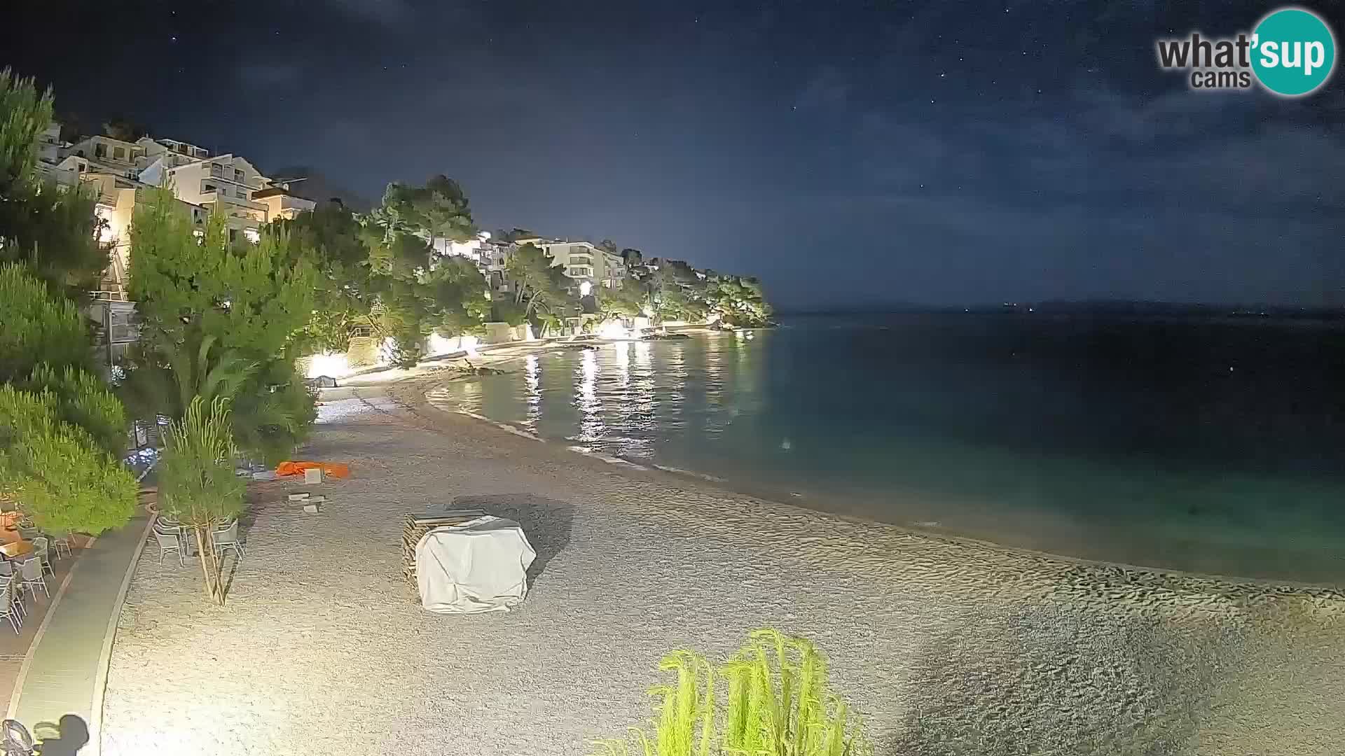 Webcam Playa Lučica Brela – Vista en directo de la costa adriática