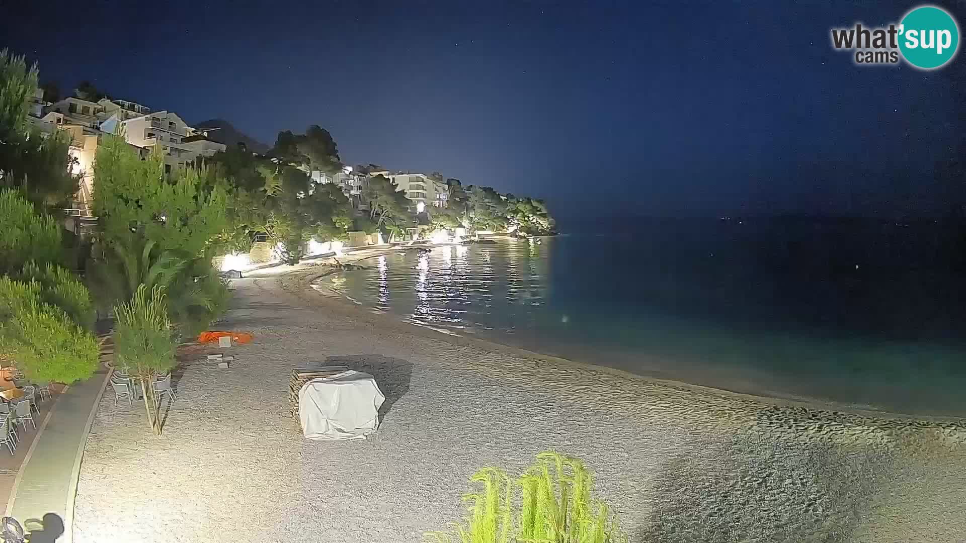 Webcam Playa Lučica Brela – Vista en directo de la costa adriática