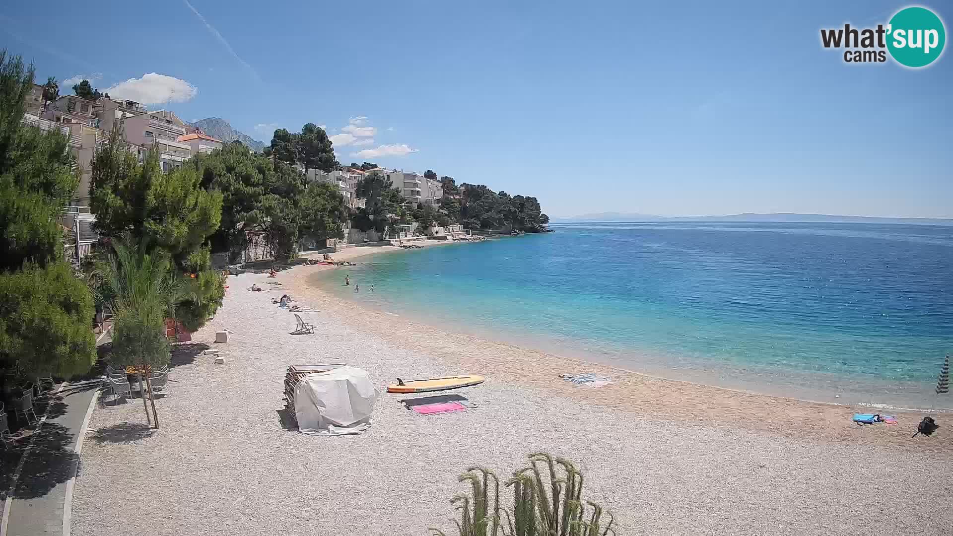 Webcam Lučica Beach Brela – Live View from the Adriatic Coast