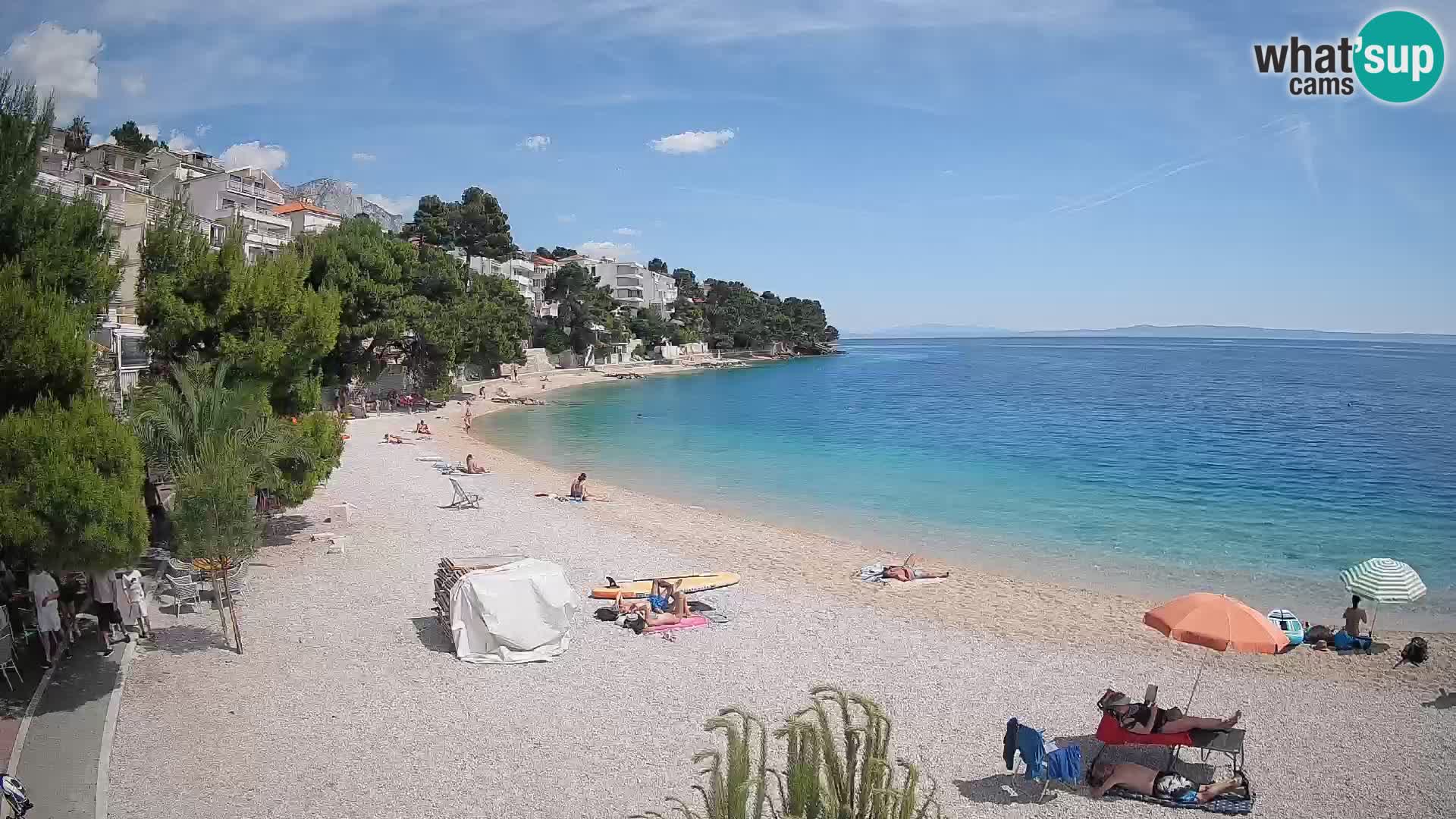 Webcam Lučica Beach Brela – Live View from the Adriatic Coast