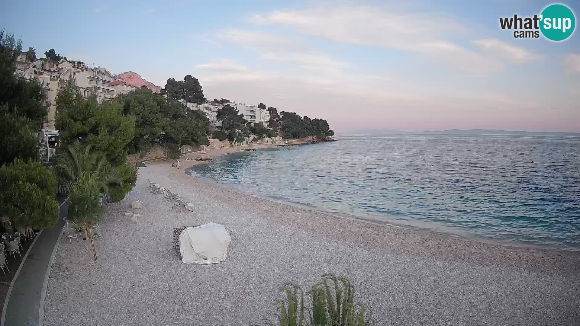 Webcam Lučica Beach Brela – Live View from the Adriatic Coast