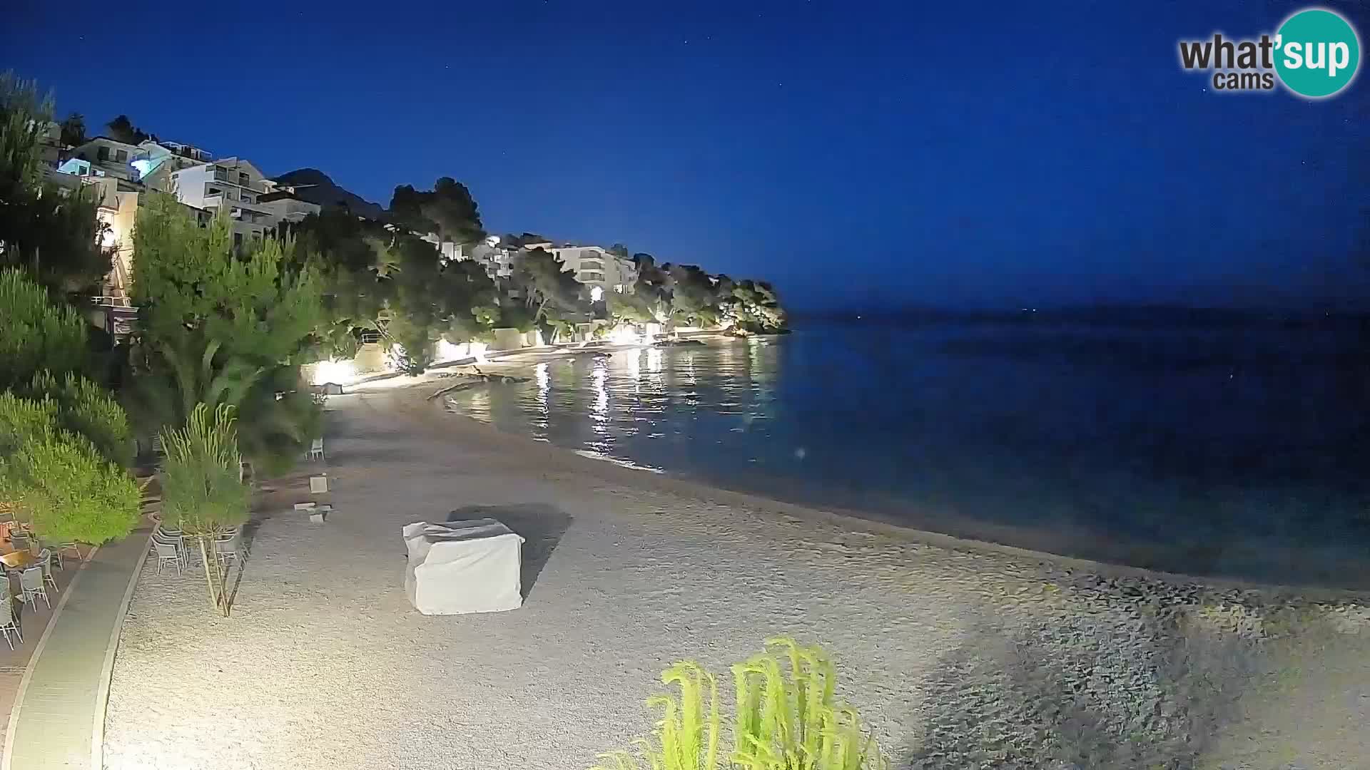 Webcam Spiaggia Lučica Brela – Vista live sulla costa adriatica