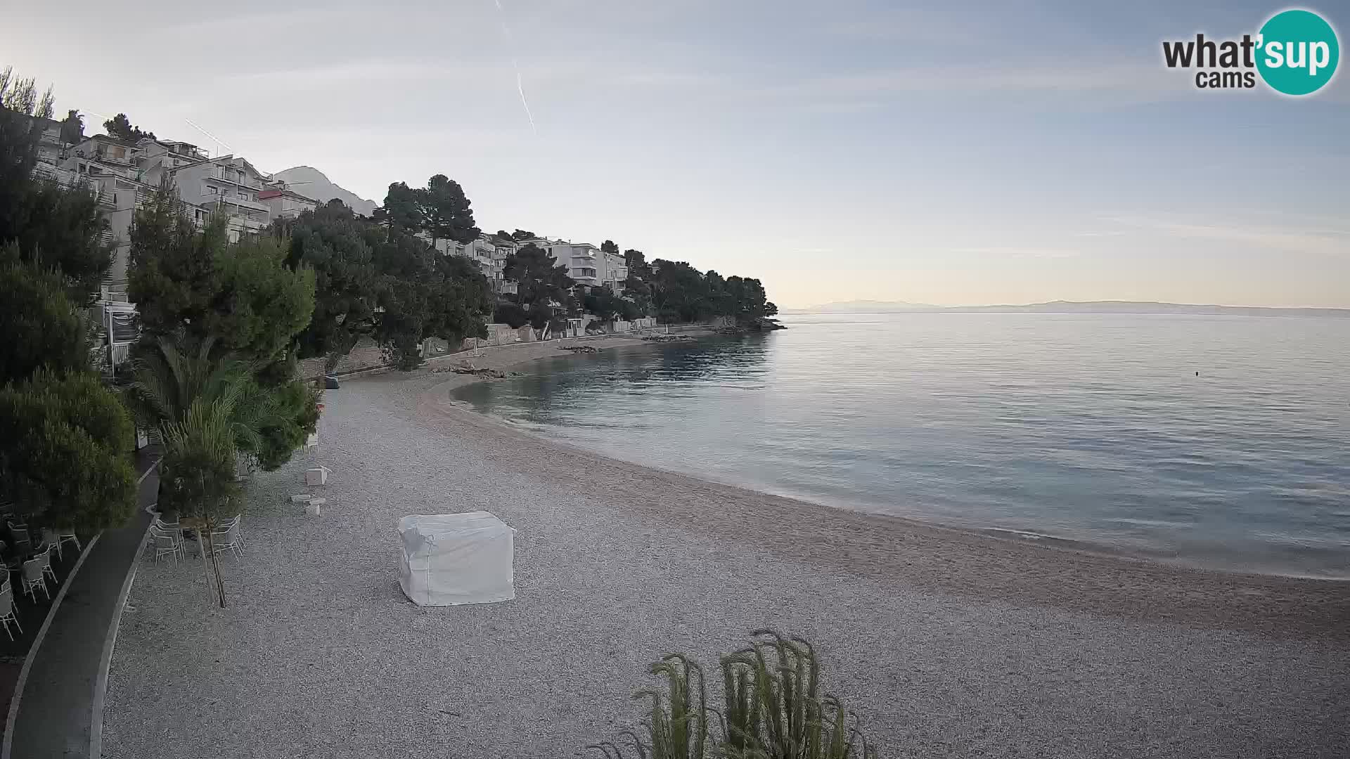 Webcam Playa Lučica Brela – Vista en directo de la costa adriática