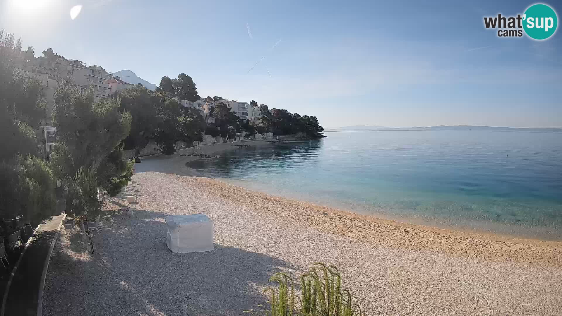 Webcam Playa Lučica Brela – Vista en directo de la costa adriática