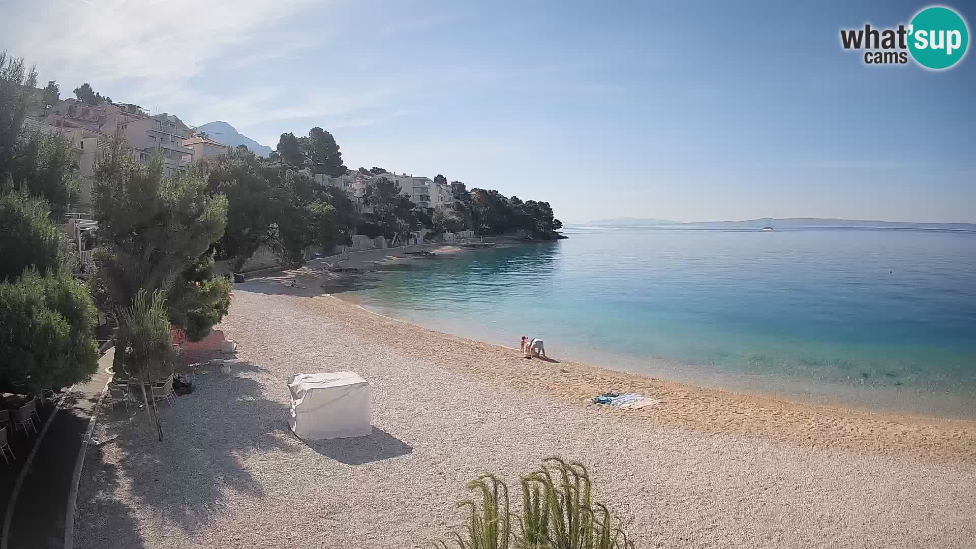 Webcam Plage Lučica Brela – Vue en direct sur la côte adriatique
