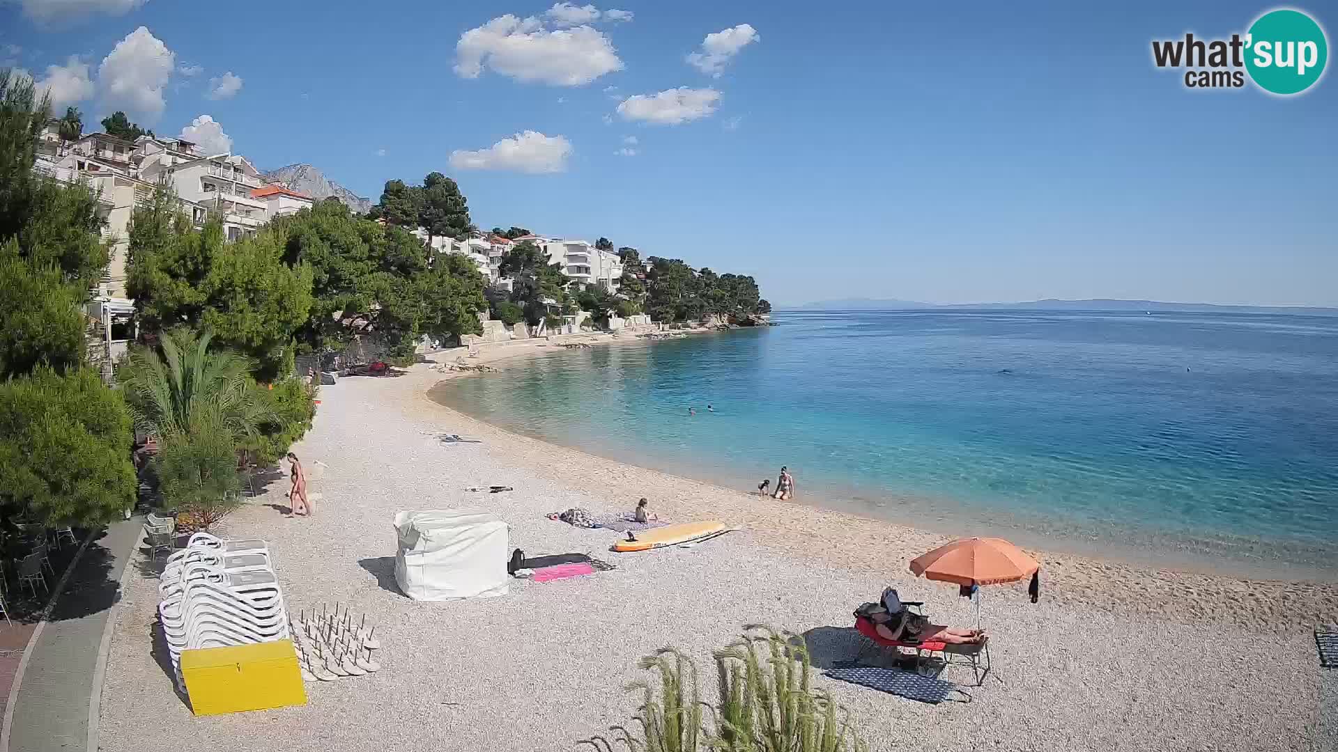 Webcam Playa Lučica Brela – Vista en directo de la costa adriática