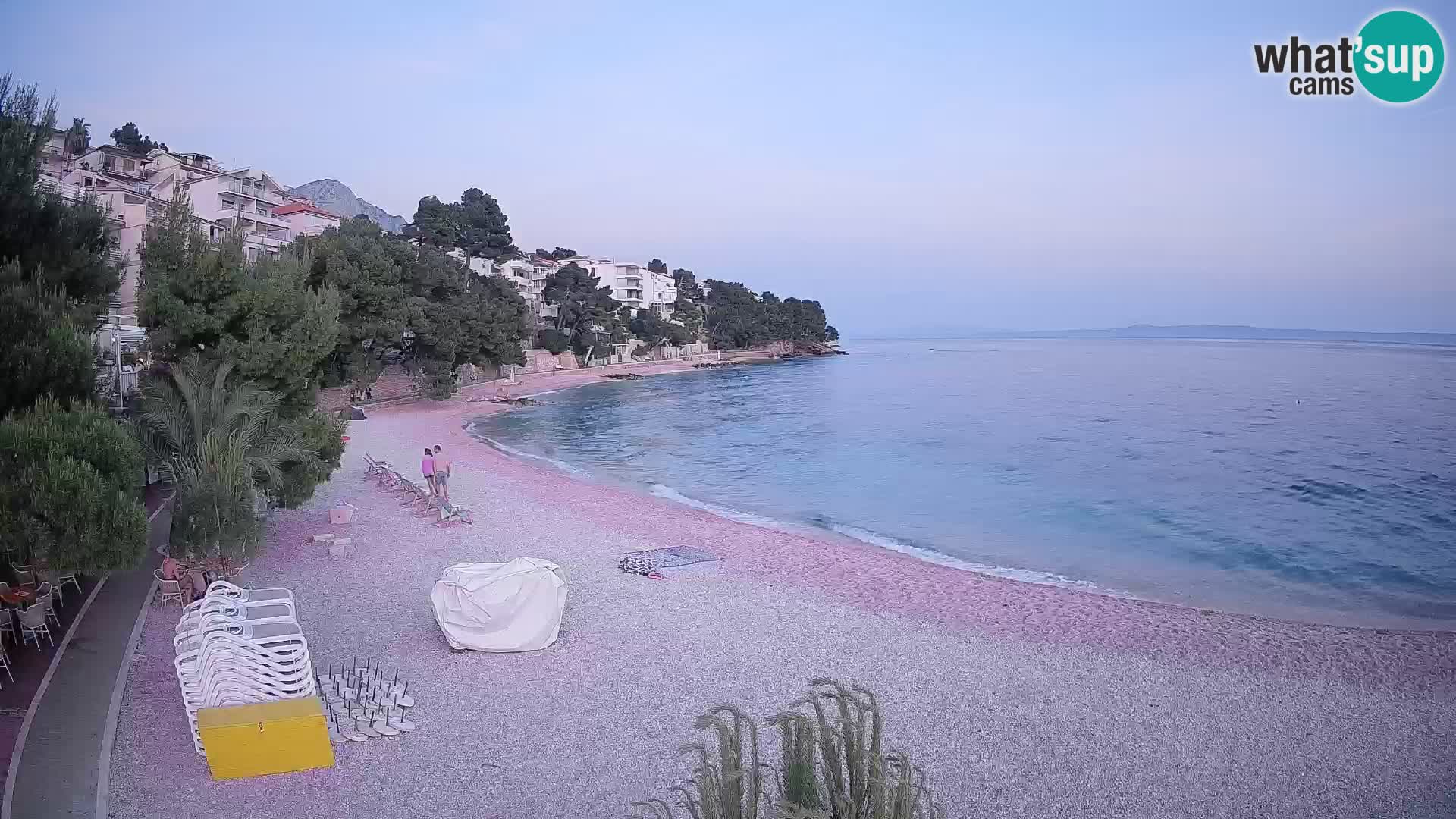 Webcam Spiaggia Lučica Brela – Vista live sulla costa adriatica