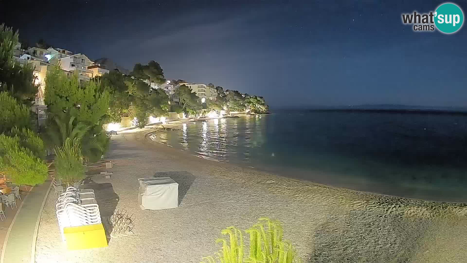 Webcam Playa Lučica Brela – Vista en directo de la costa adriática