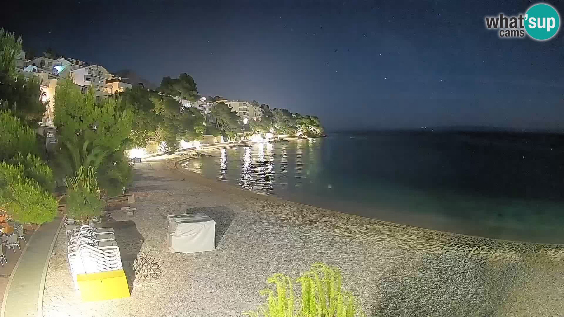 Webcam Playa Lučica Brela – Vista en directo de la costa adriática