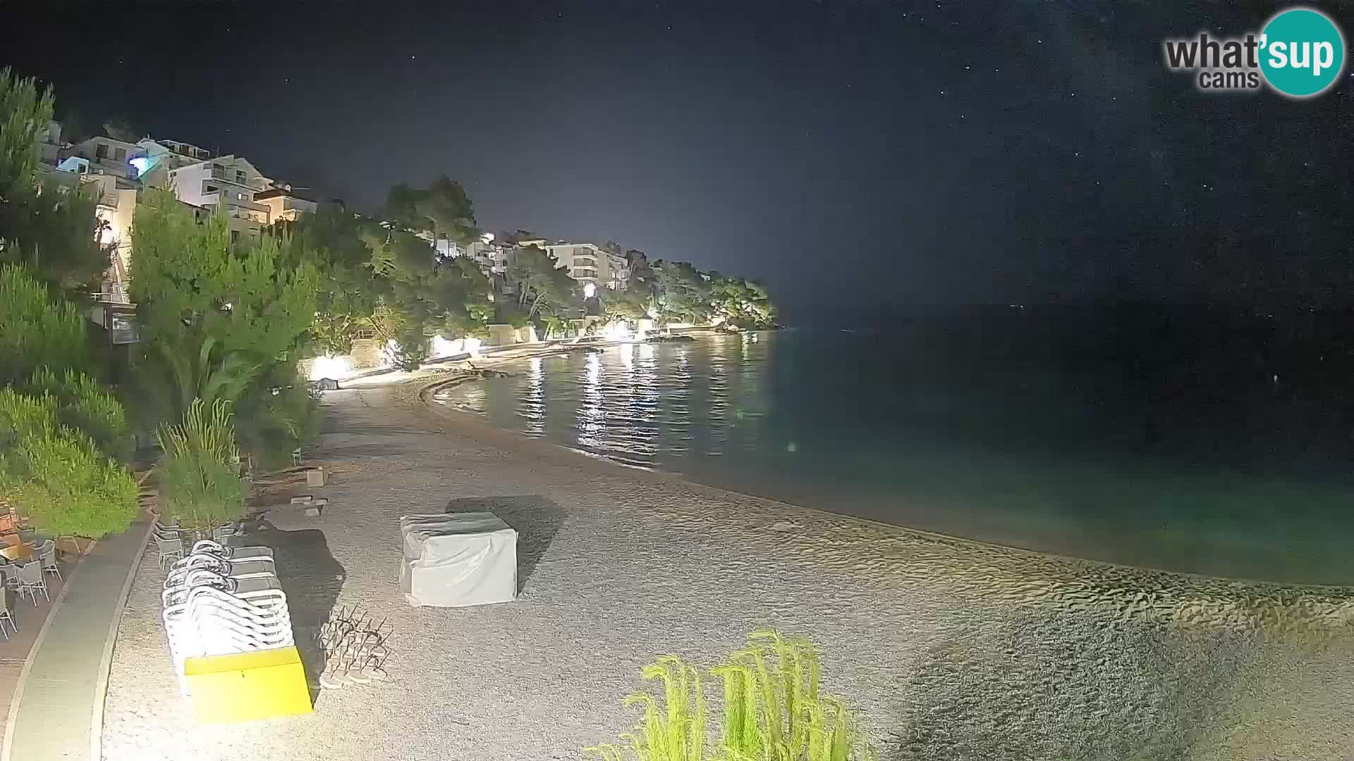 Webcam Lučica Strand Beach Brela – Liveblick von der Adriaküste
