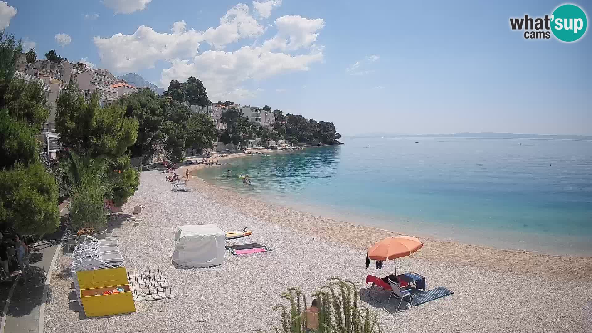 Webcam Playa Lučica Brela – Vista en directo de la costa adriática