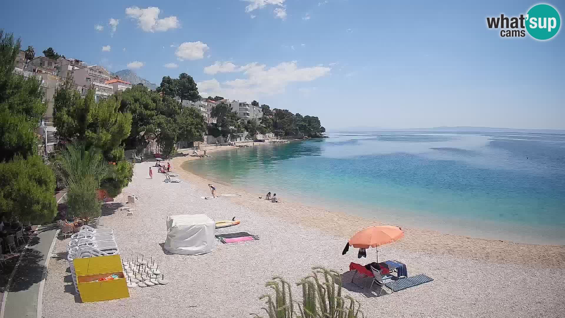 Webcam Playa Lučica Brela – Vista en directo de la costa adriática