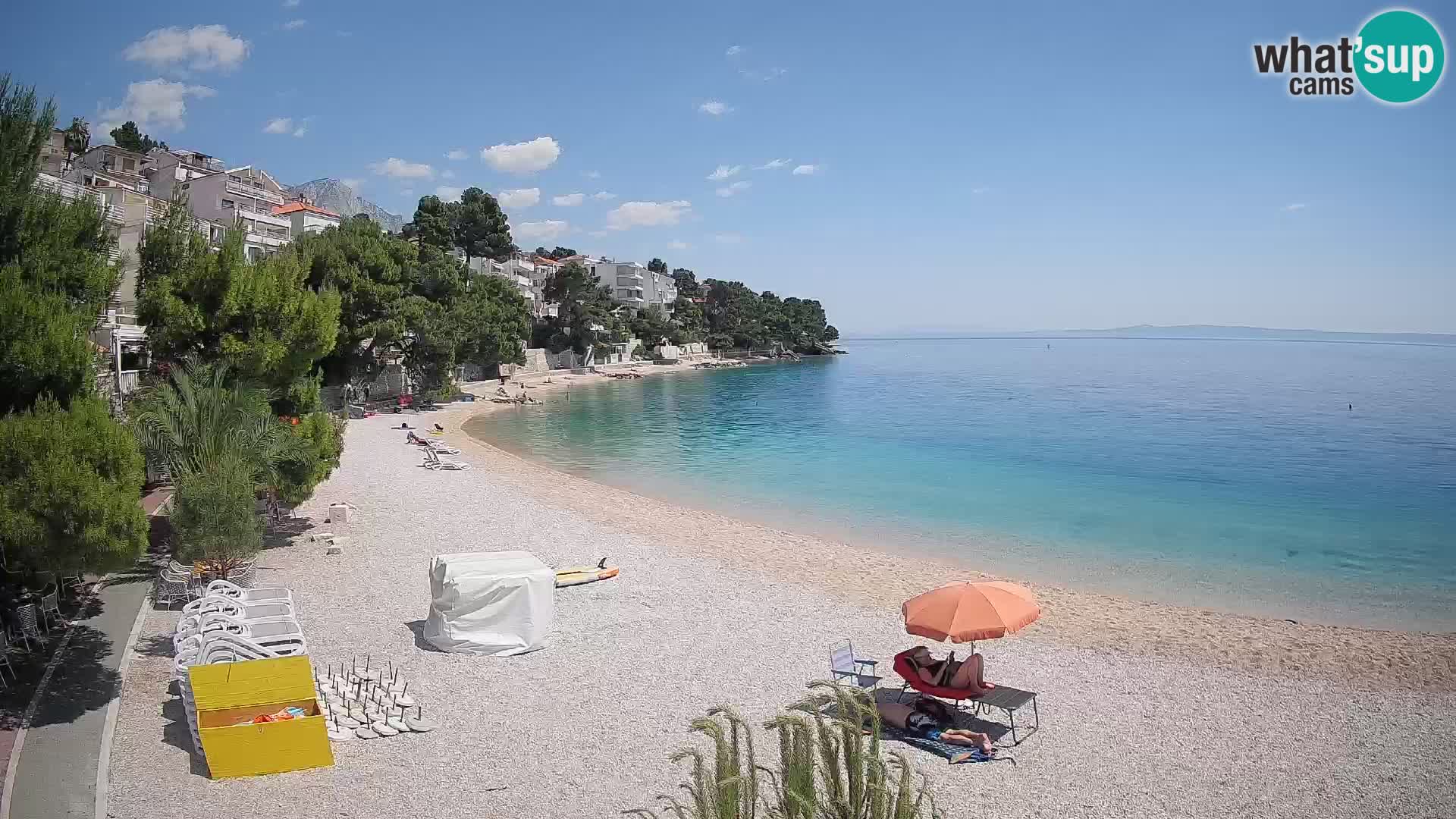 Webcam Lučica Beach Brela – Live View from the Adriatic Coast