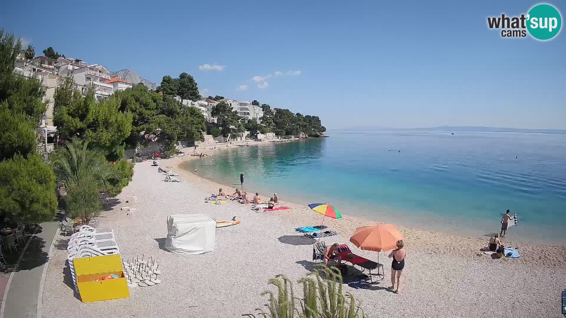 Webcam Lučica Beach Brela – Live View from the Adriatic Coast