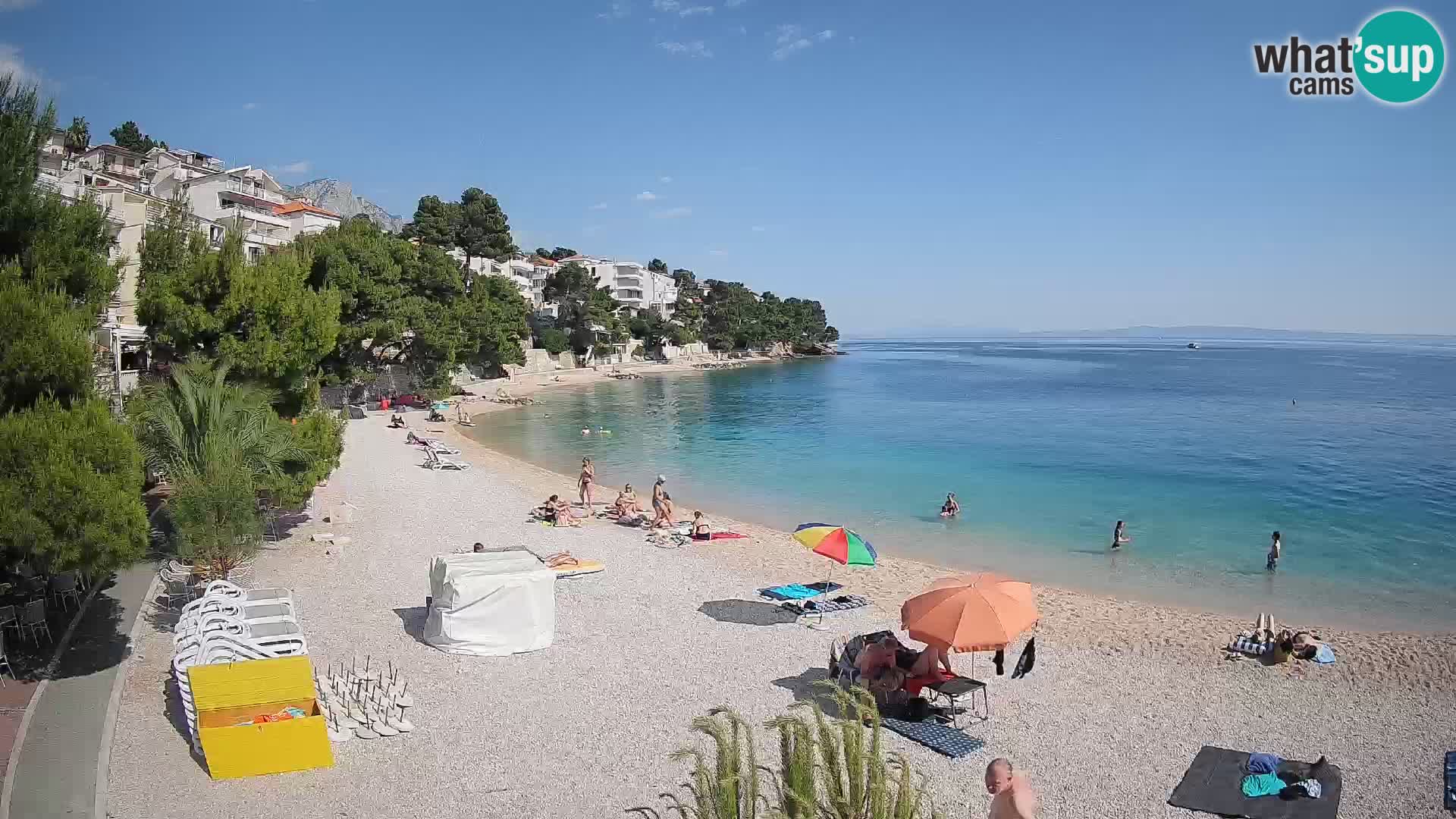 Webcam Lučica Beach Brela – Live View from the Adriatic Coast