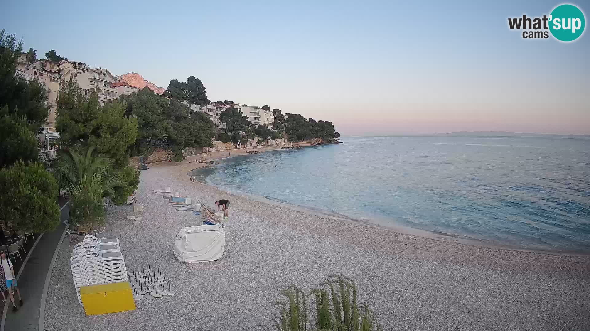 Webcam Lučica Beach Brela – Live View from the Adriatic Coast
