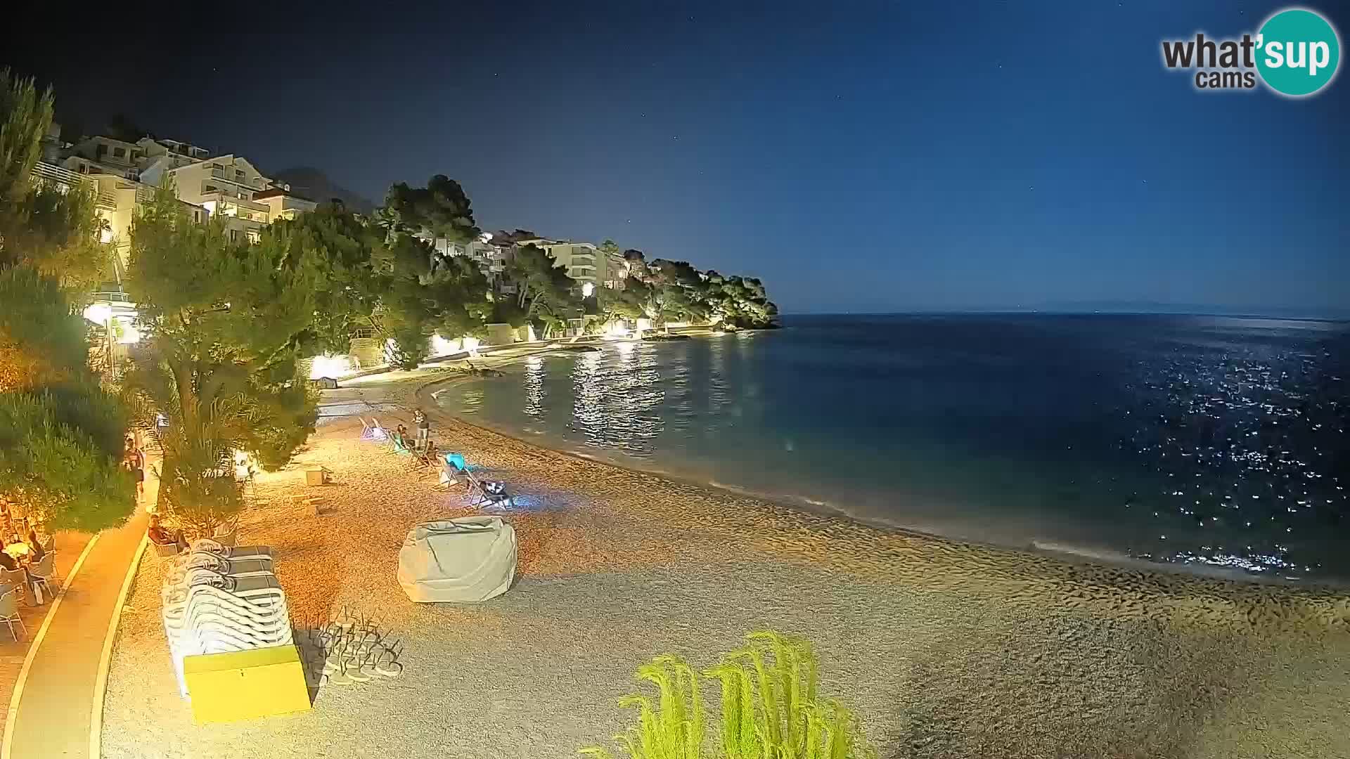 Webcam Spiaggia Lučica Brela – Vista live sulla costa adriatica