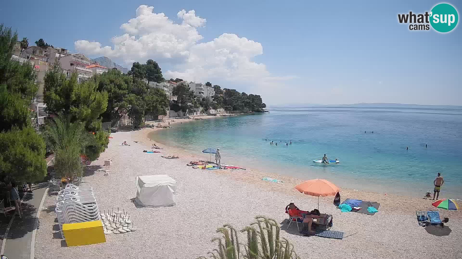 Webcam Lučica Beach Brela – Live View from the Adriatic Coast