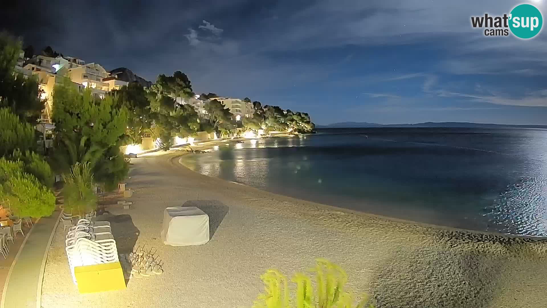 Webcam Playa Lučica Brela – Vista en directo de la costa adriática