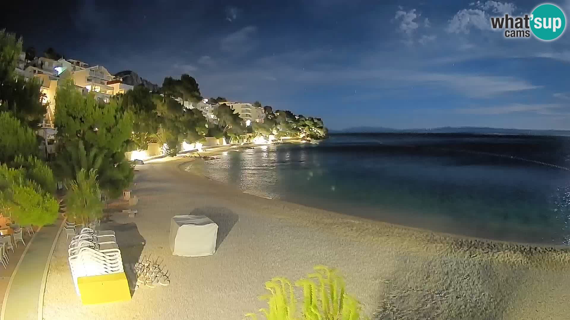 Webcam Spiaggia Lučica Brela – Vista live sulla costa adriatica