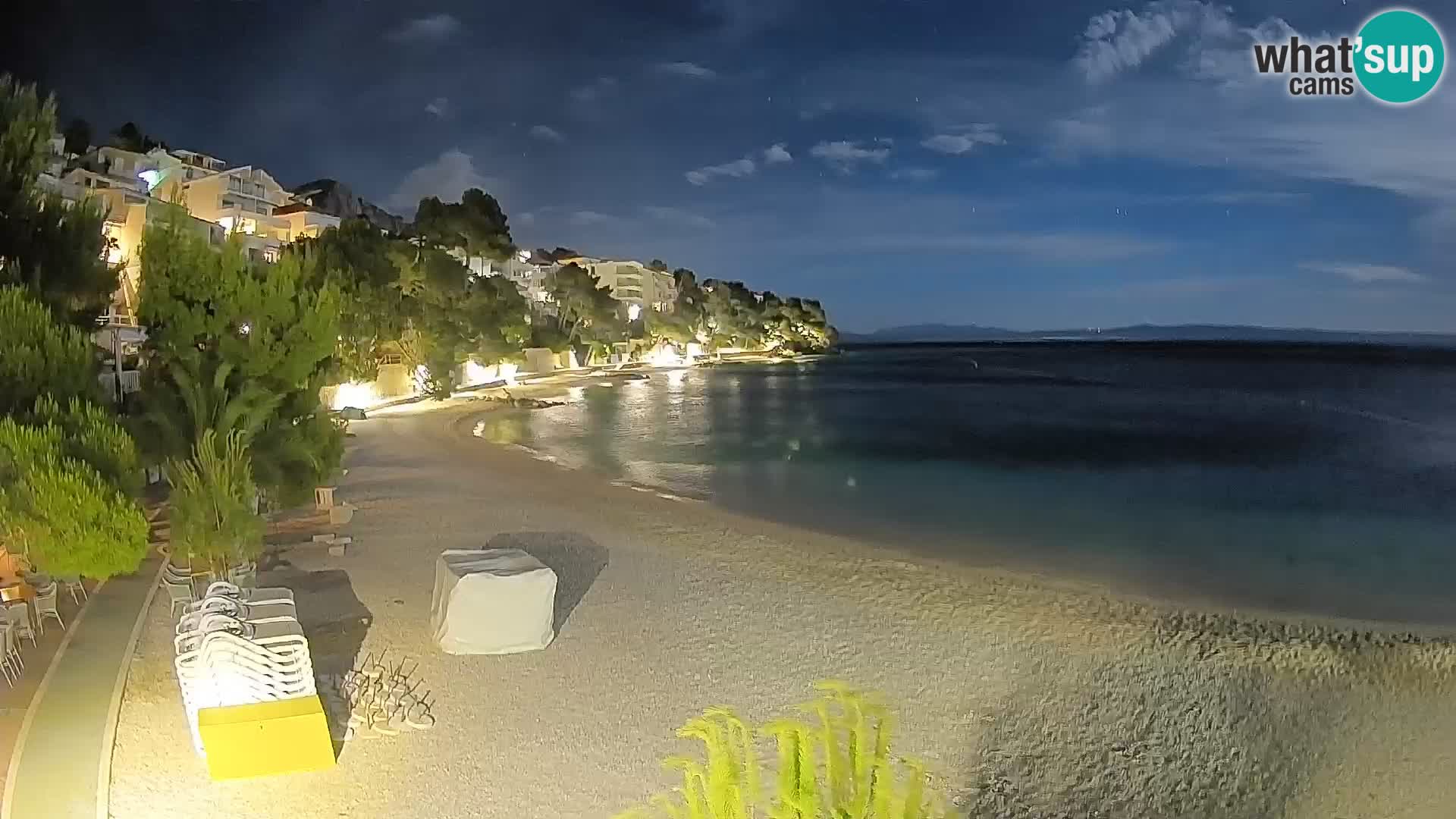 Webcam Playa Lučica Brela – Vista en directo de la costa adriática