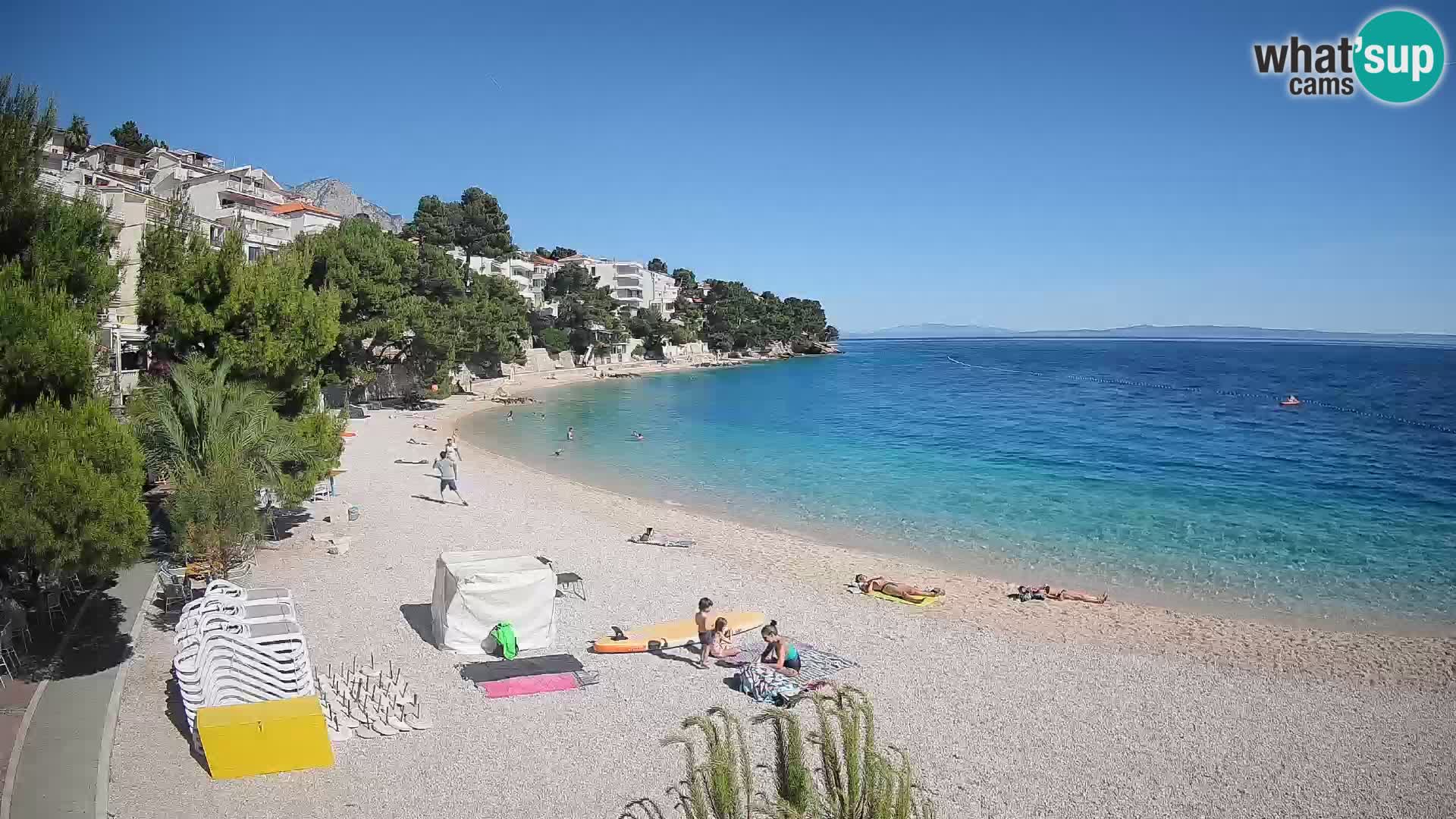 Webcam Playa Lučica Brela – Vista en directo de la costa adriática