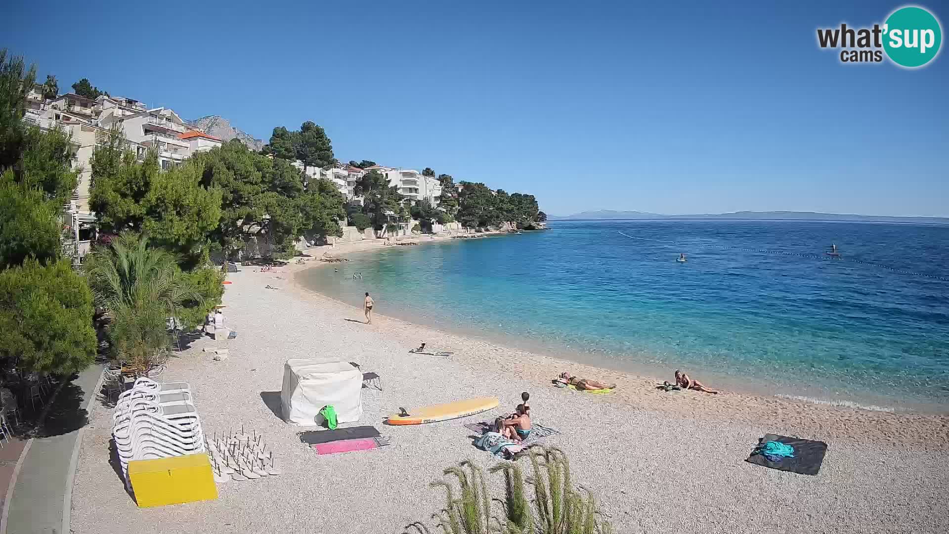 Webcam Playa Lučica Brela – Vista en directo de la costa adriática