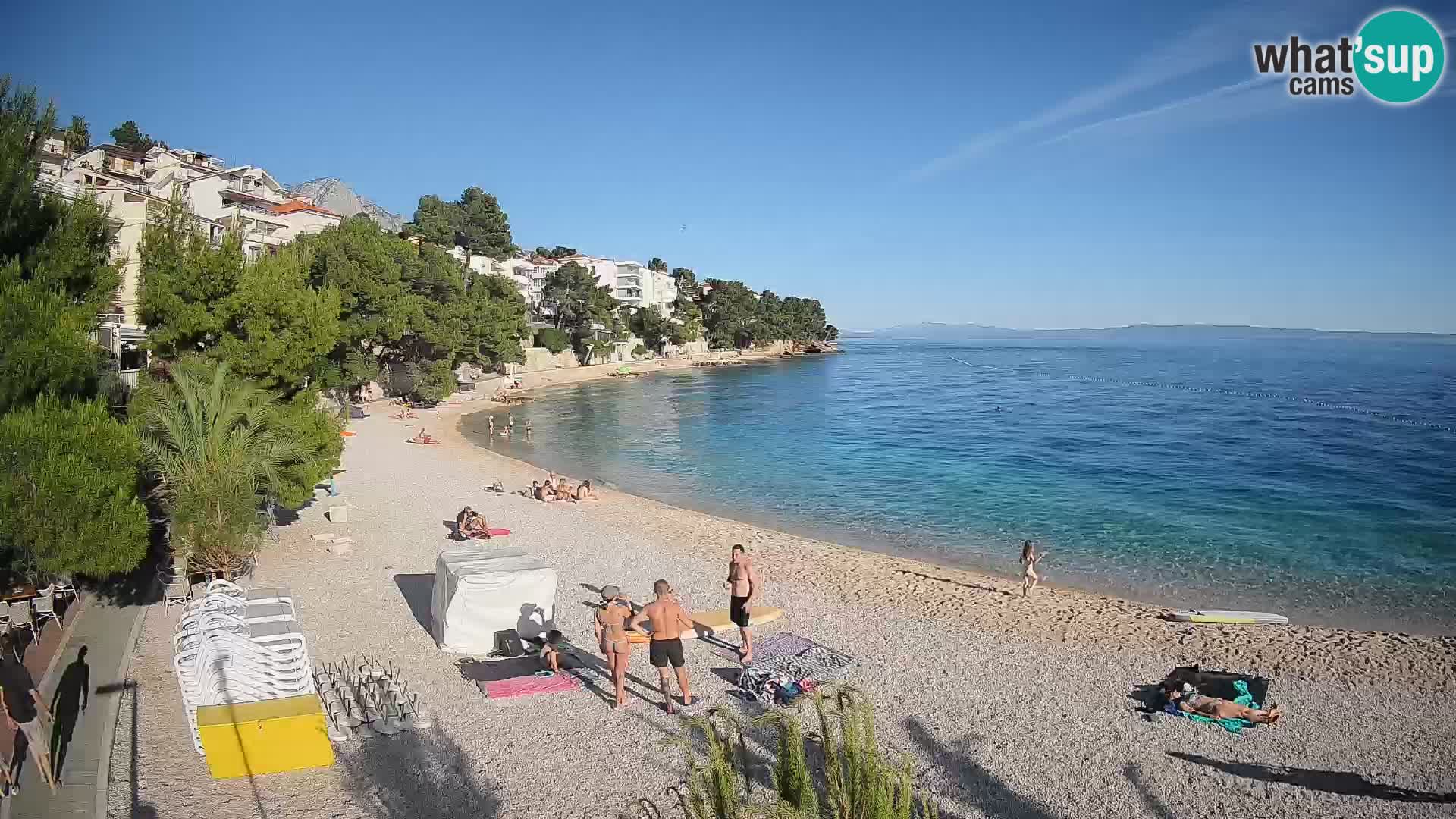 Webcam Spiaggia Lučica Brela – Vista live sulla costa adriatica