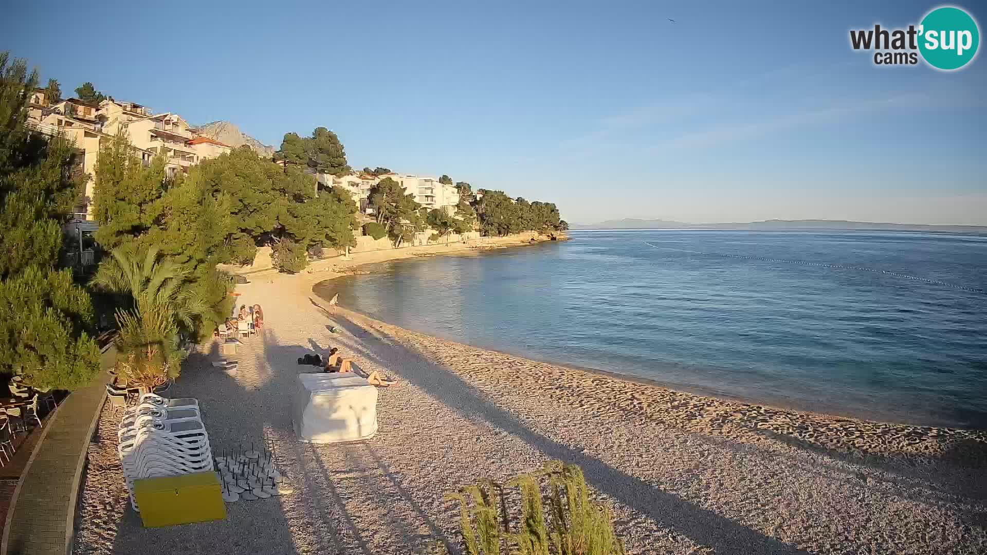 Webcam Spiaggia Lučica Brela – Vista live sulla costa adriatica
