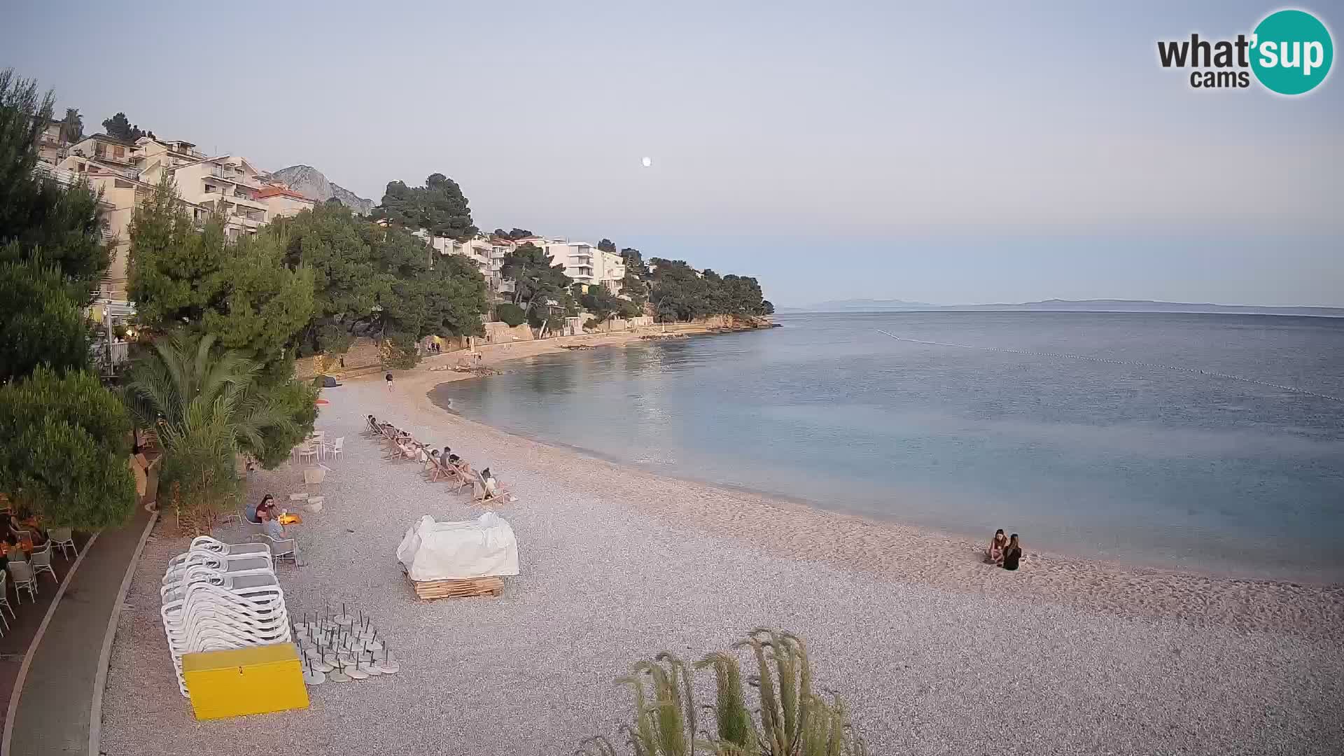 Webcam Spiaggia Lučica Brela – Vista live sulla costa adriatica