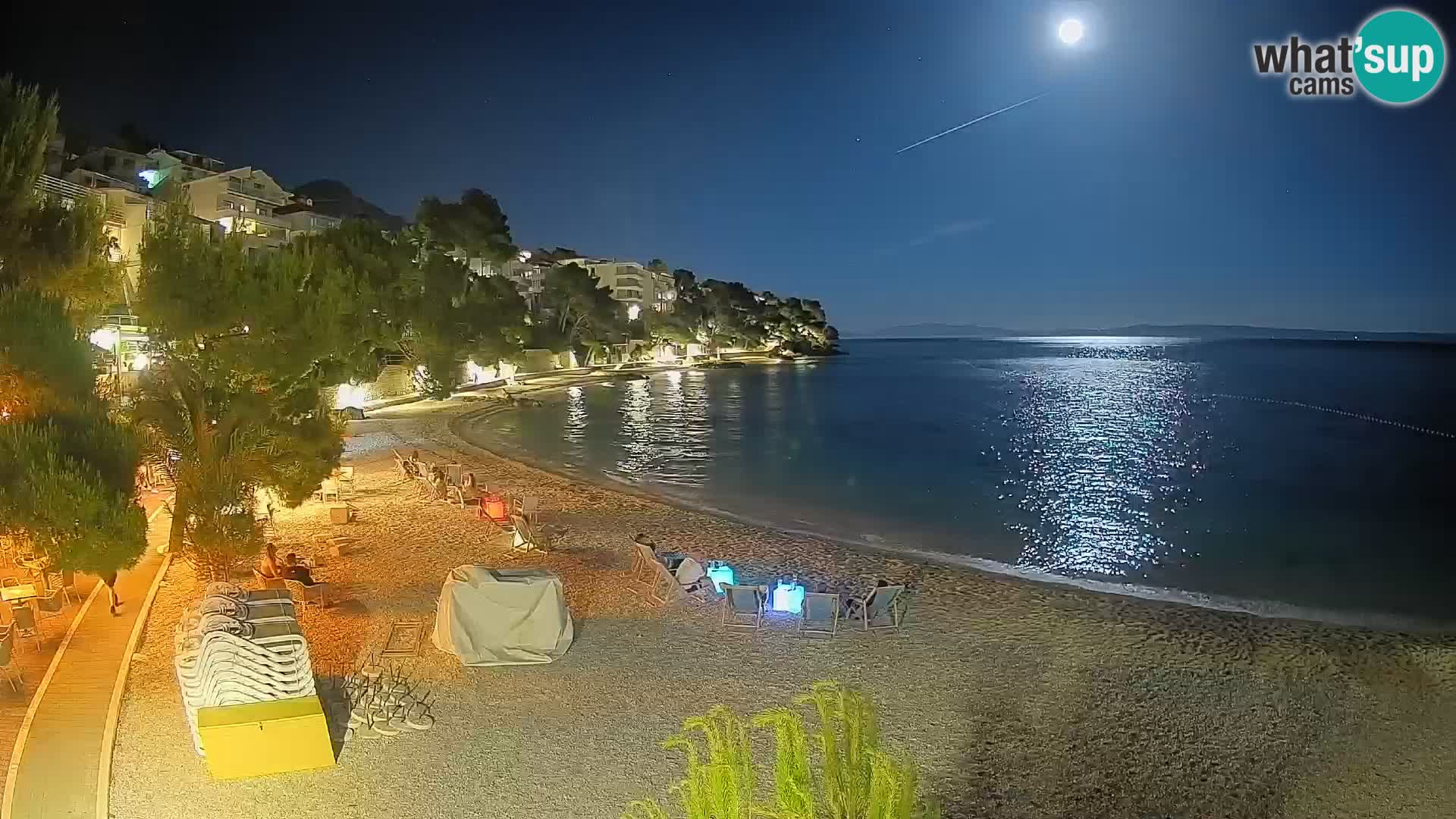 Webcam Lučica Strand Beach Brela – Liveblick von der Adriaküste