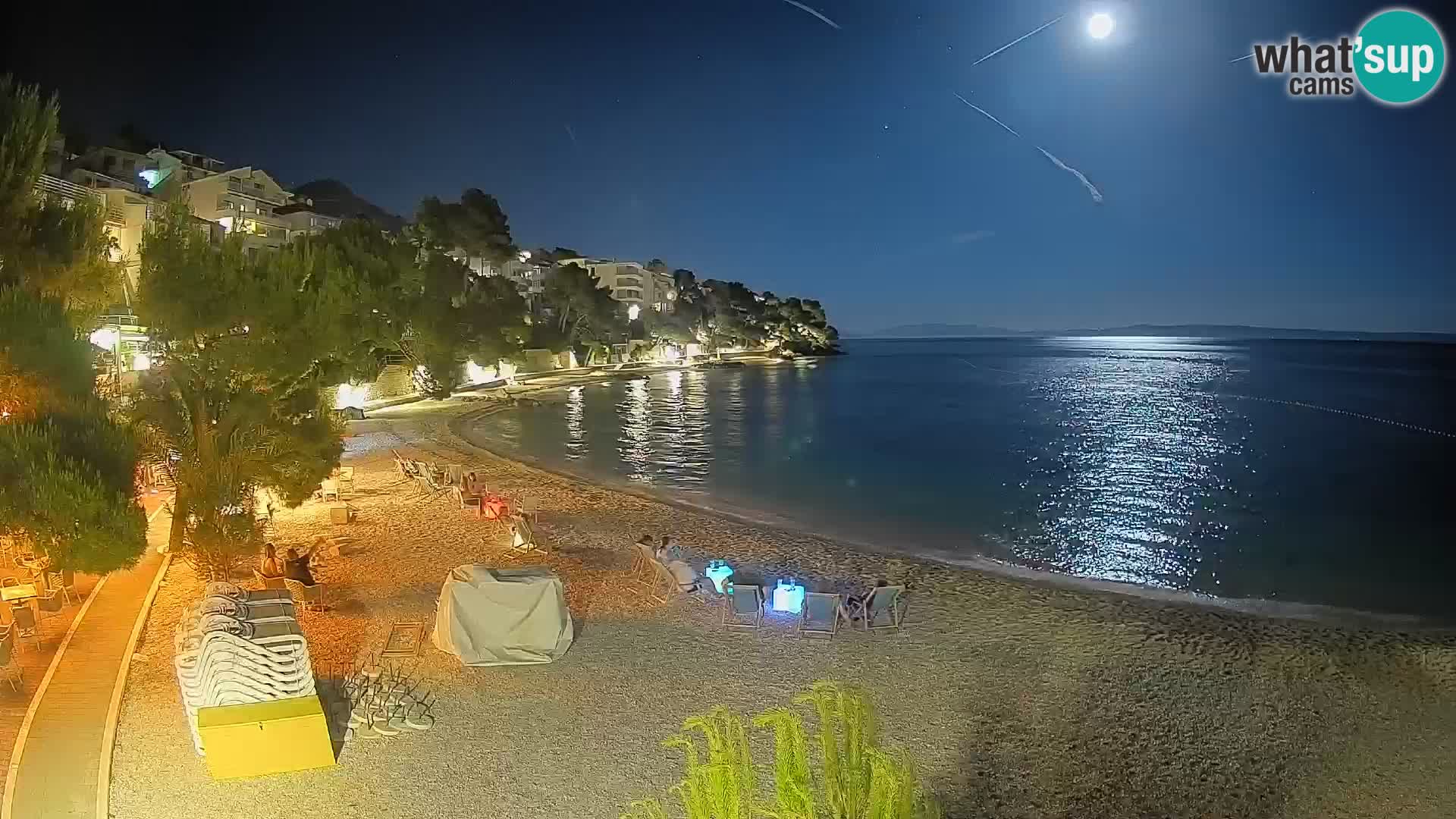 Webcam Plage Lučica Brela – Vue en direct sur la côte adriatique
