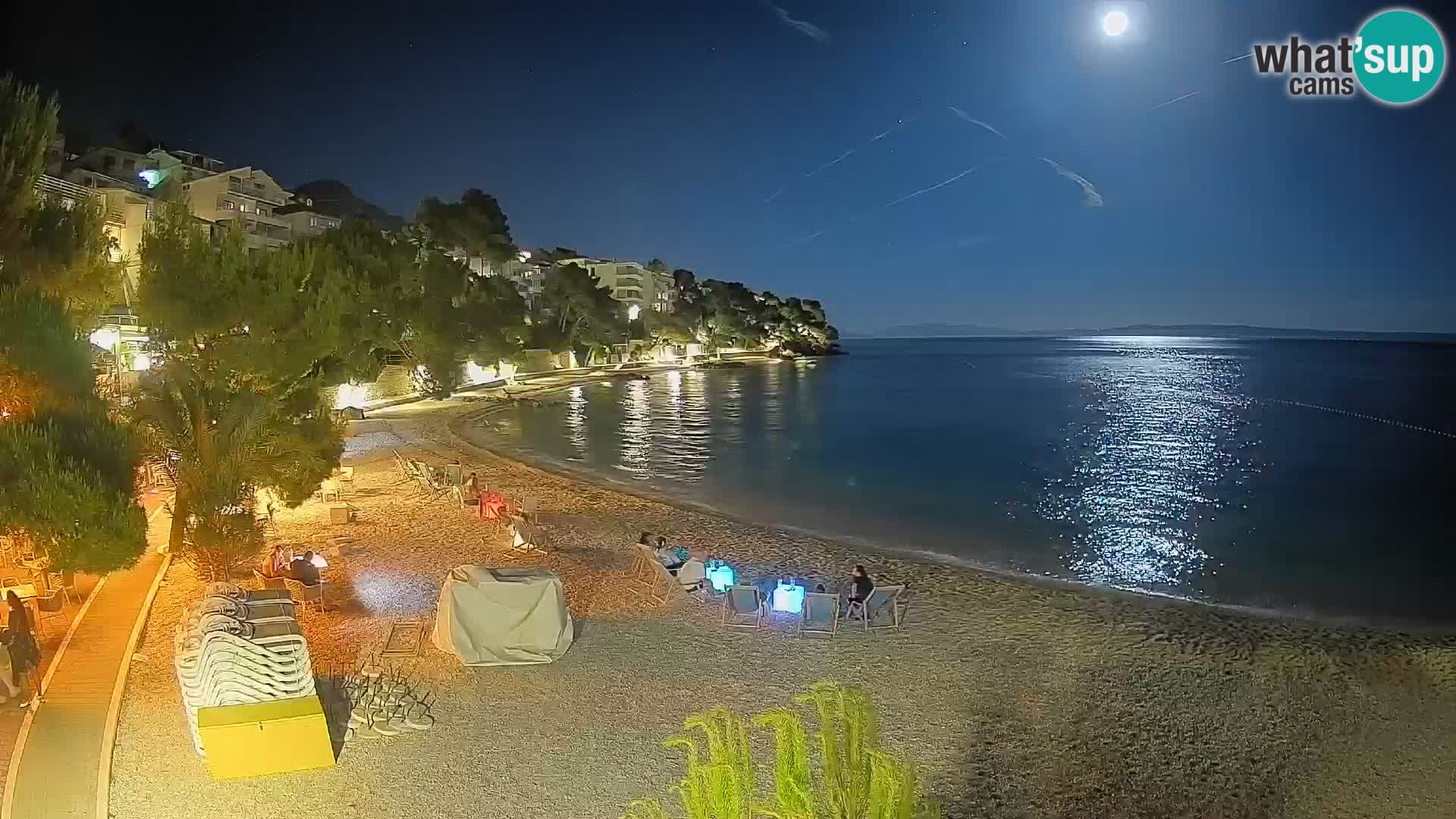 Webcam Plage Lučica Brela – Vue en direct sur la côte adriatique