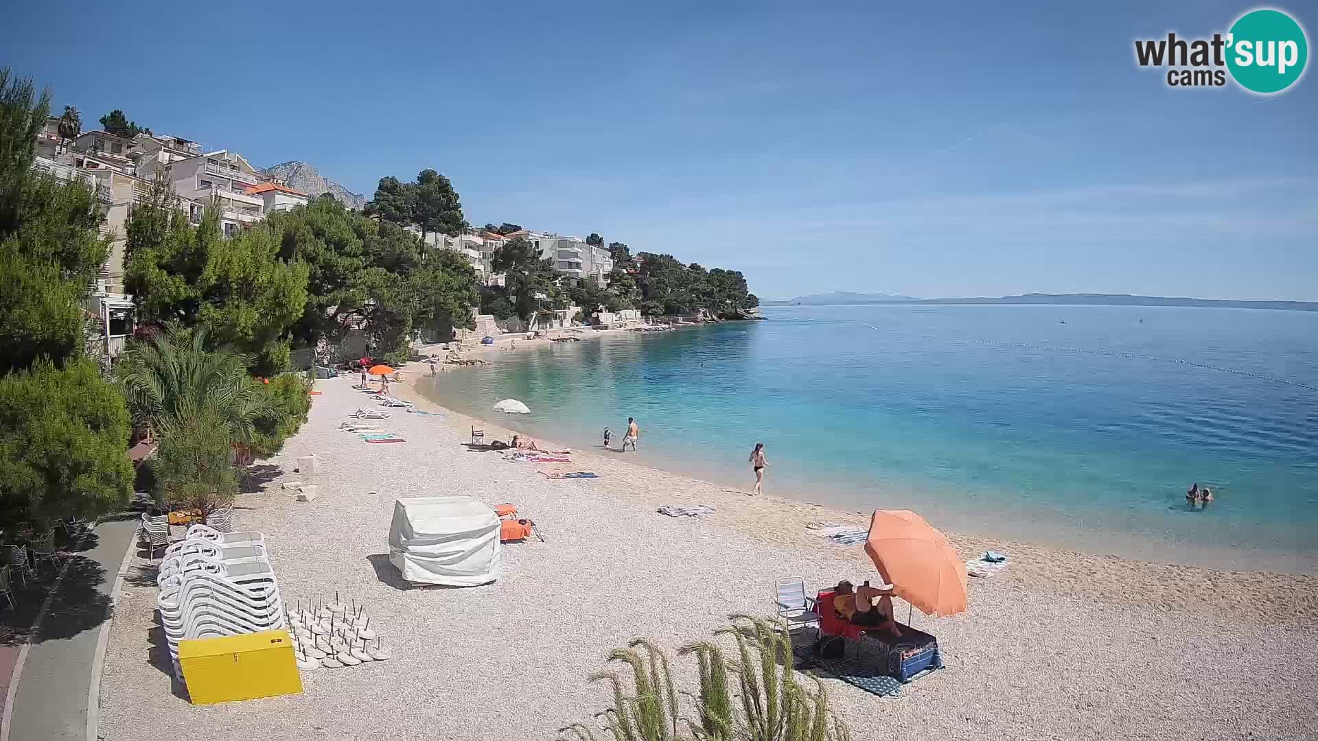 Webcam Lučica Beach Brela – Live View from the Adriatic Coast