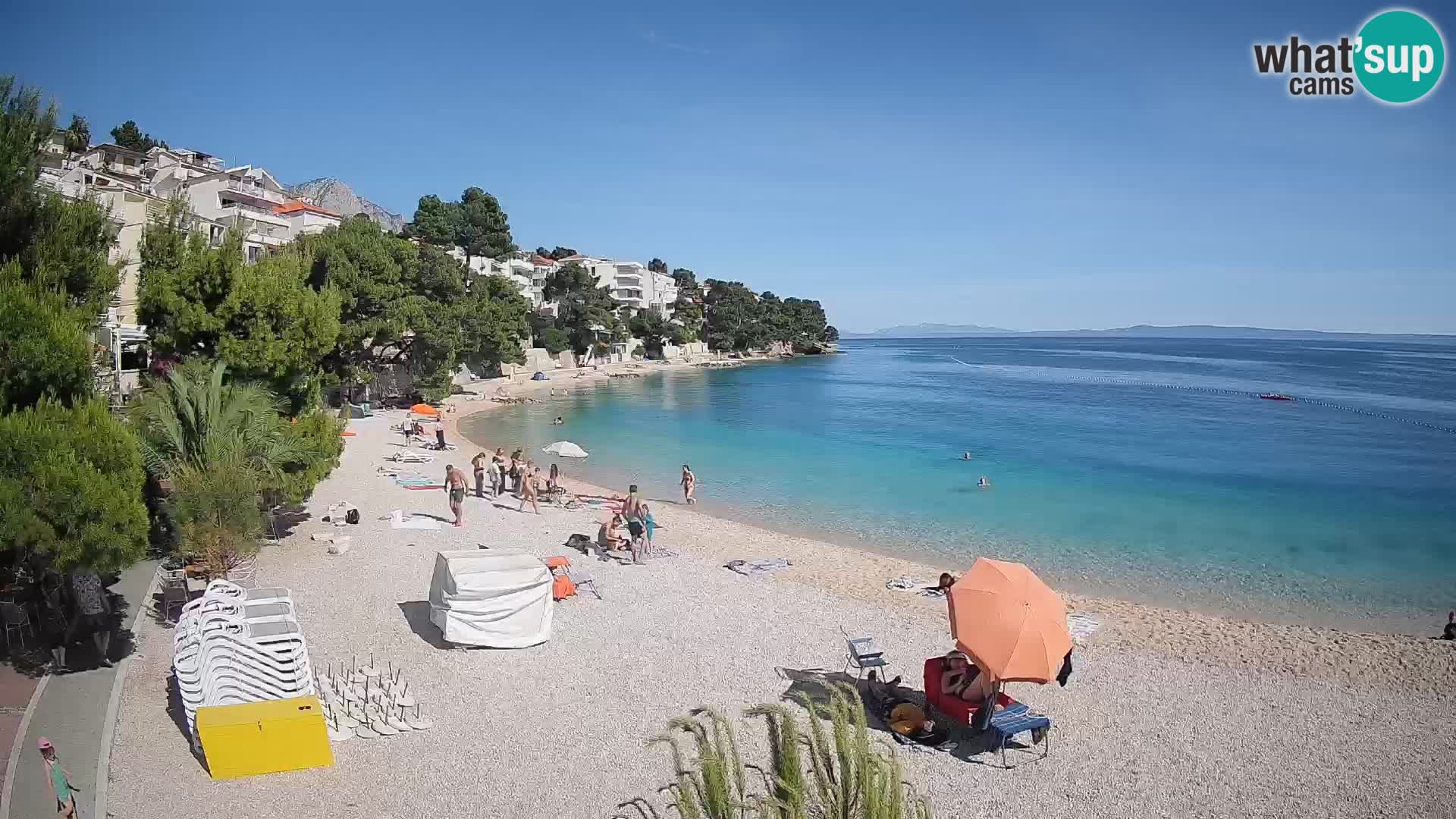 Webcam Lučica Beach Brela – Live View from the Adriatic Coast