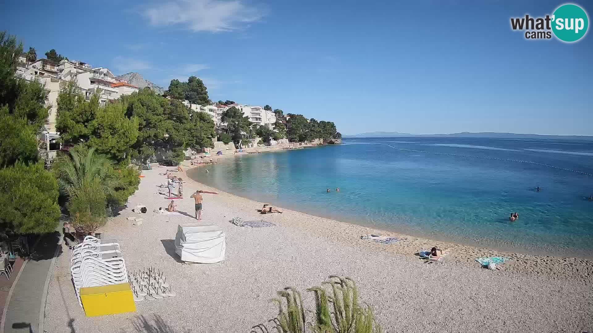 Webcam Playa Lučica Brela – Vista en directo de la costa adriática