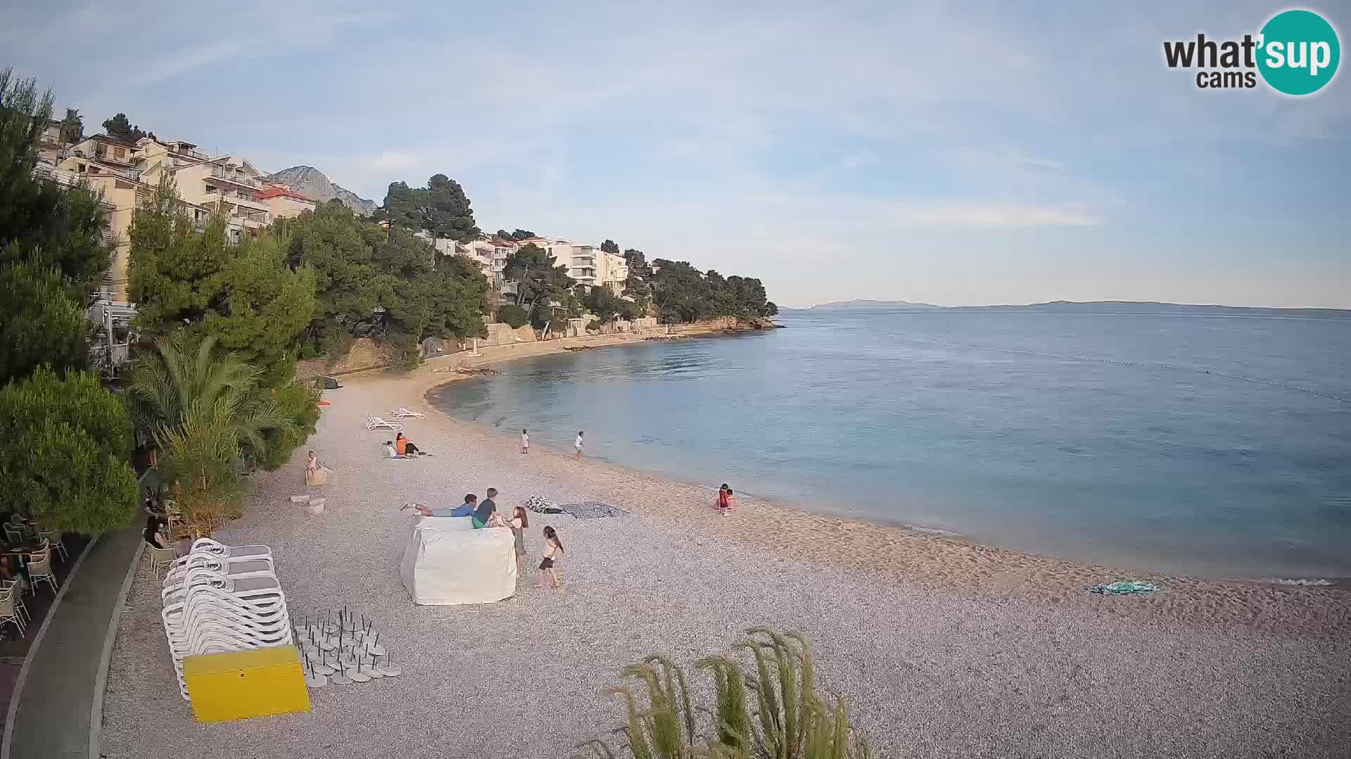 Webcam Playa Lučica Brela – Vista en directo de la costa adriática