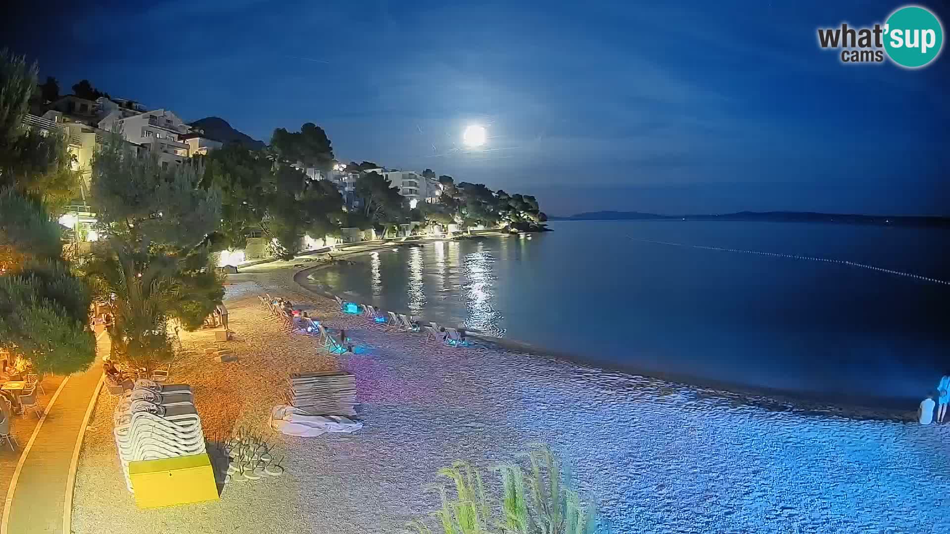 Webcam Plage Lučica Brela – Vue en direct sur la côte adriatique