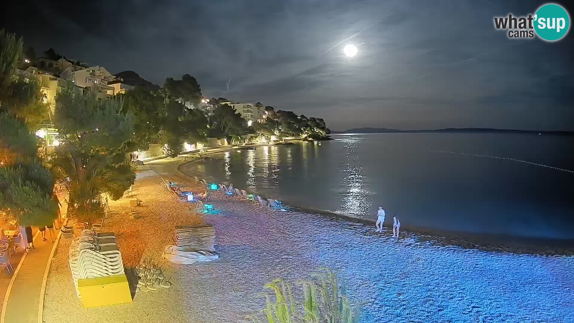 Web kamera Plaža Lučica Brela – Pogled uživo na jadransku obalu