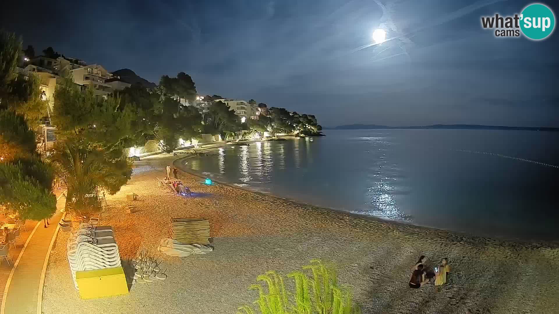 Web kamera Plaža Lučica Brela – Pogled uživo na jadransku obalu