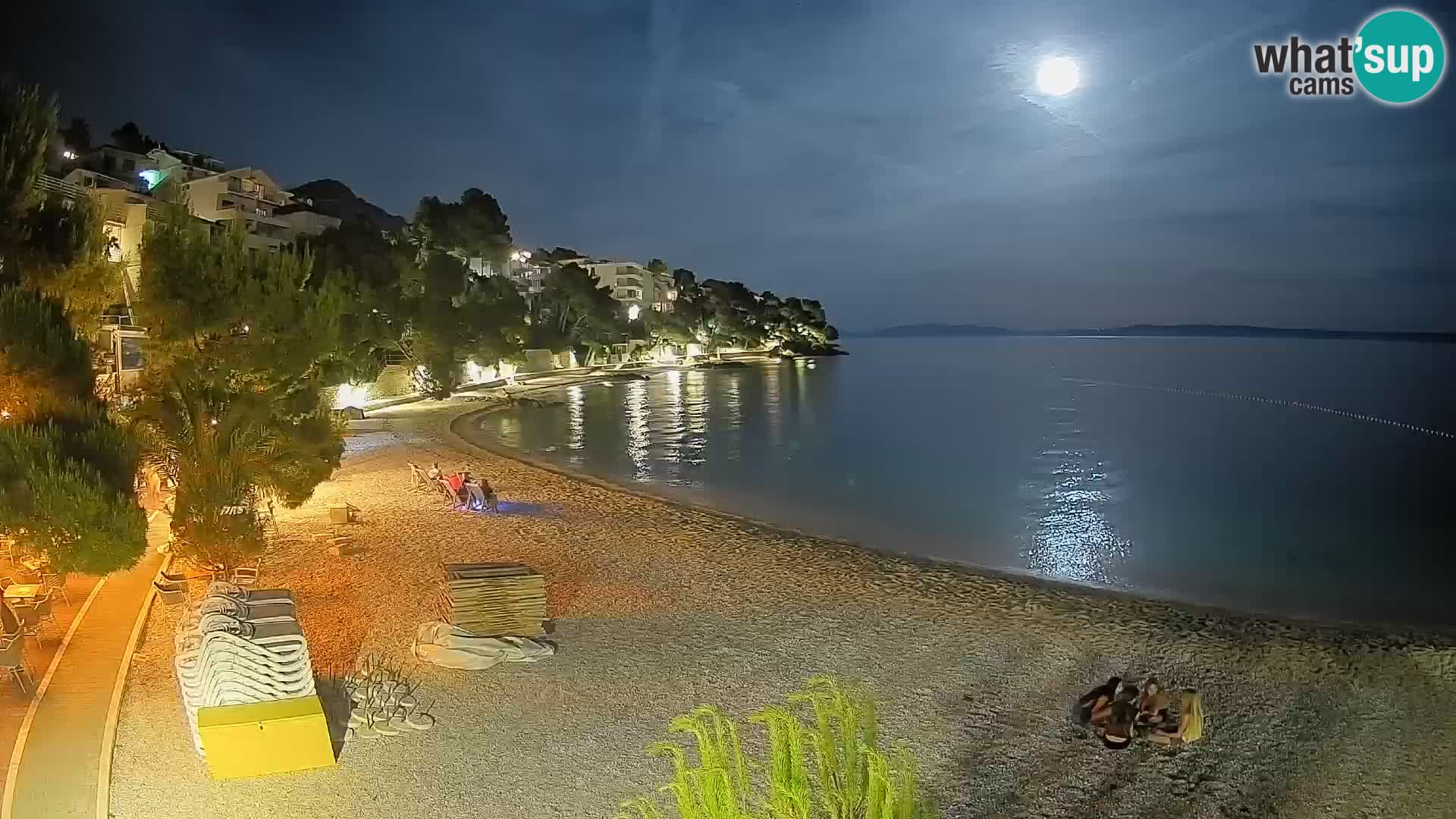 Web kamera Plaža Lučica Brela – Pogled uživo na jadransku obalu